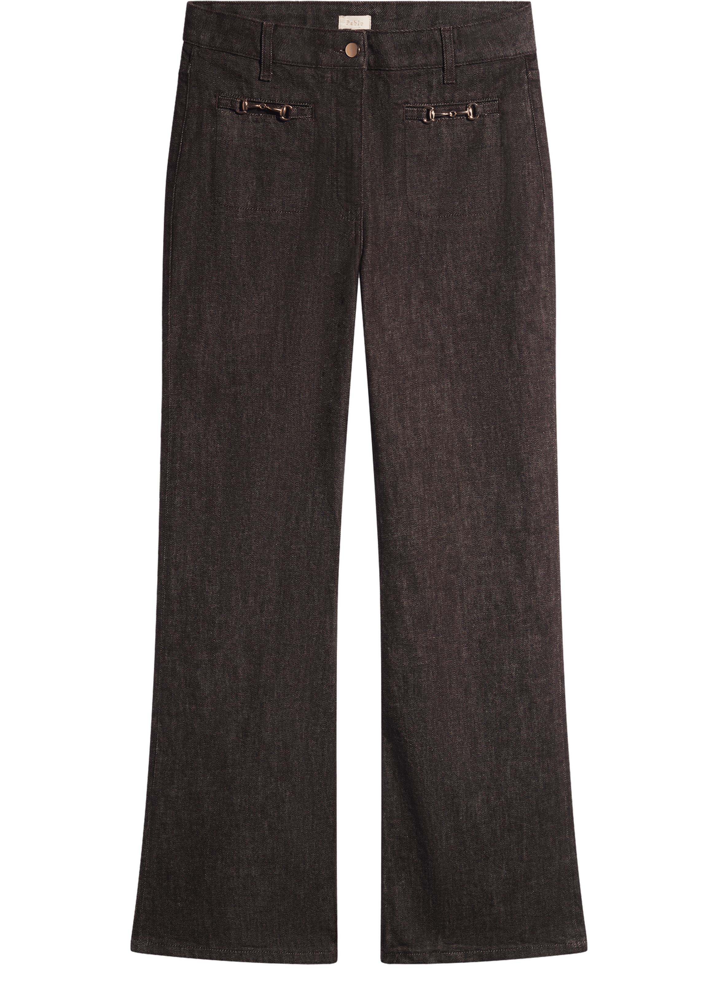 Jean bootcut à mors en denim marron - alice PABLO Marron