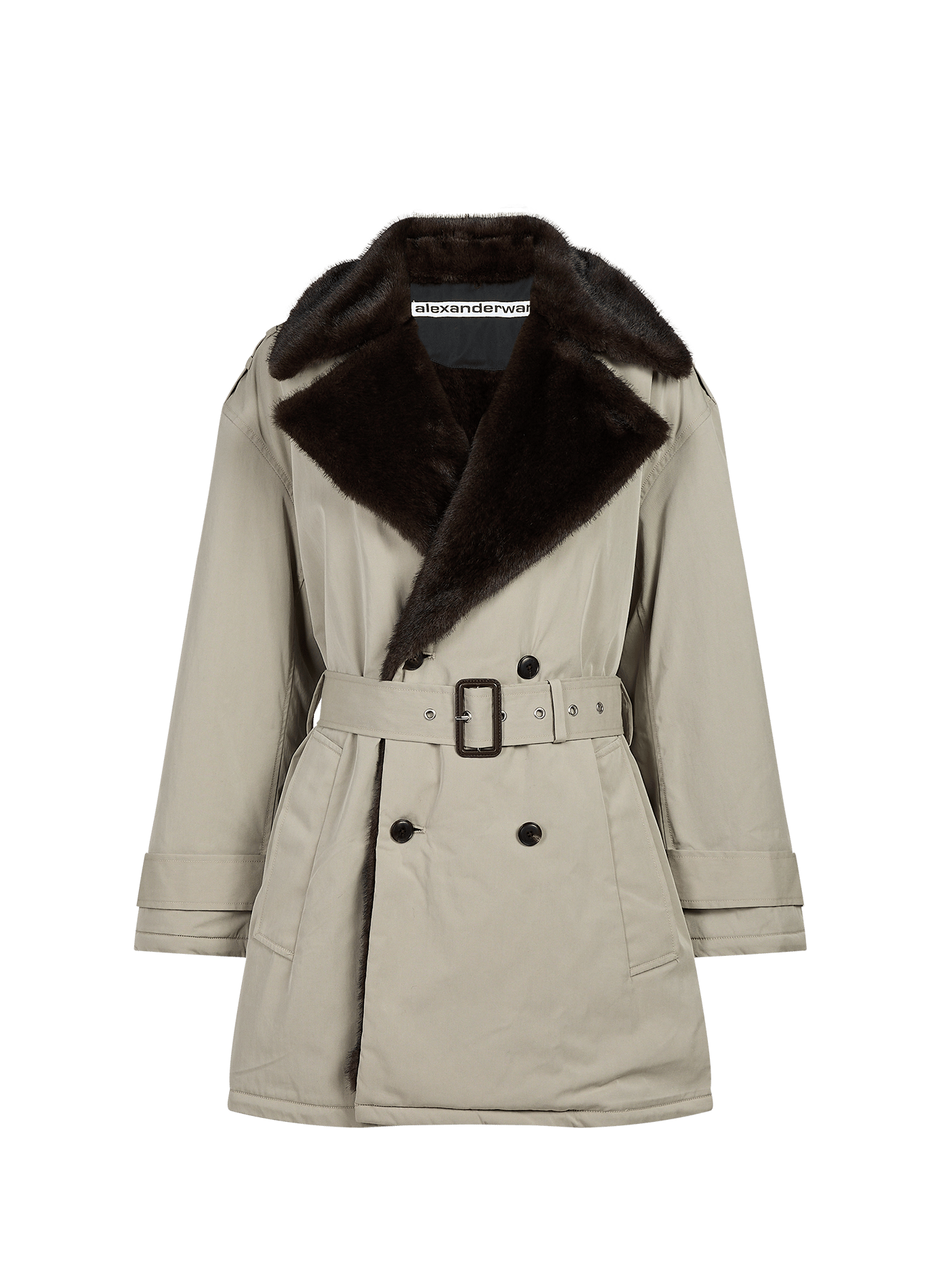 Straight-fit cotton jacket ALEXANDER WANG Black