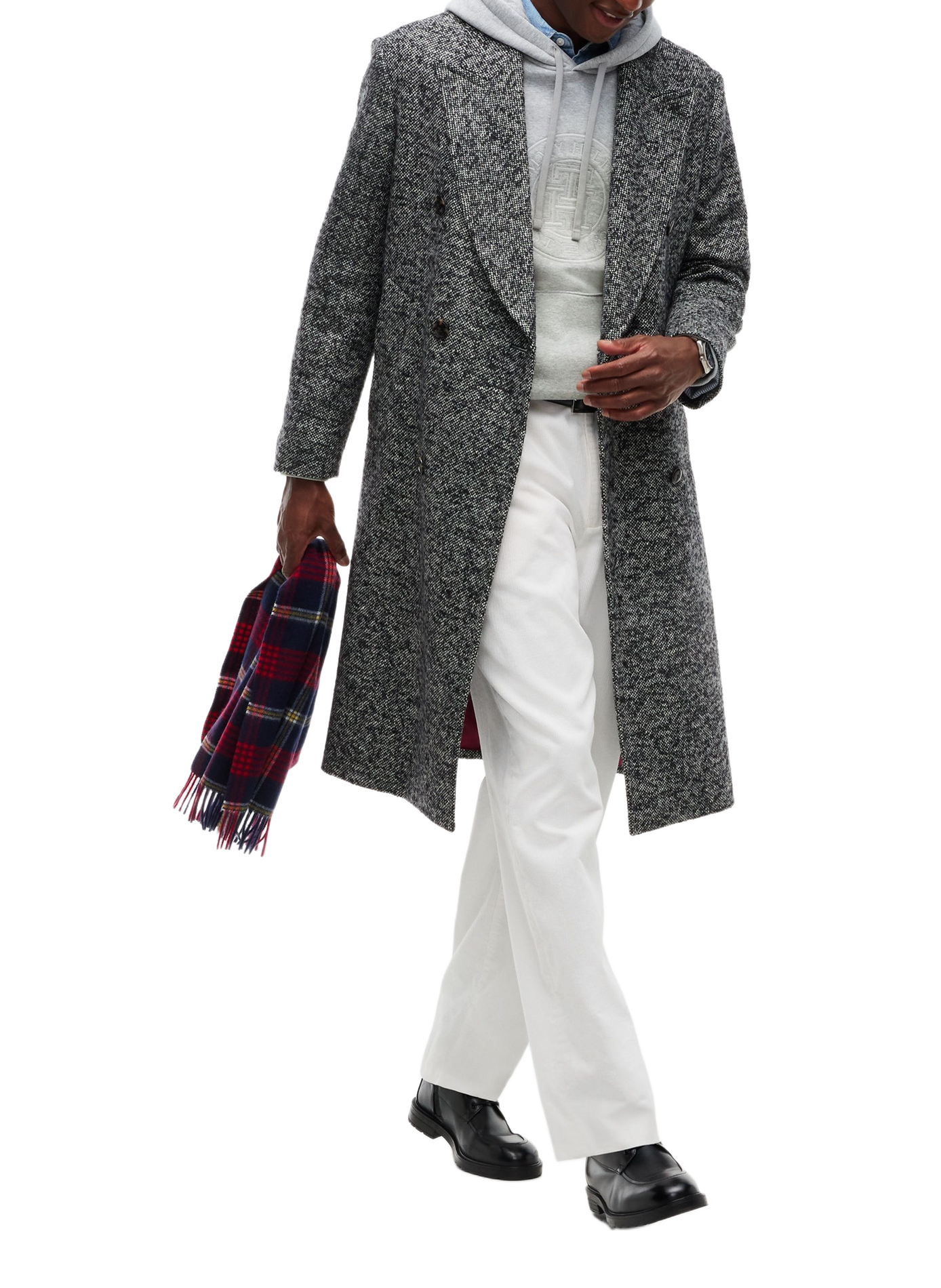Long wool-blend coat TOMMY HILFIGER Grey