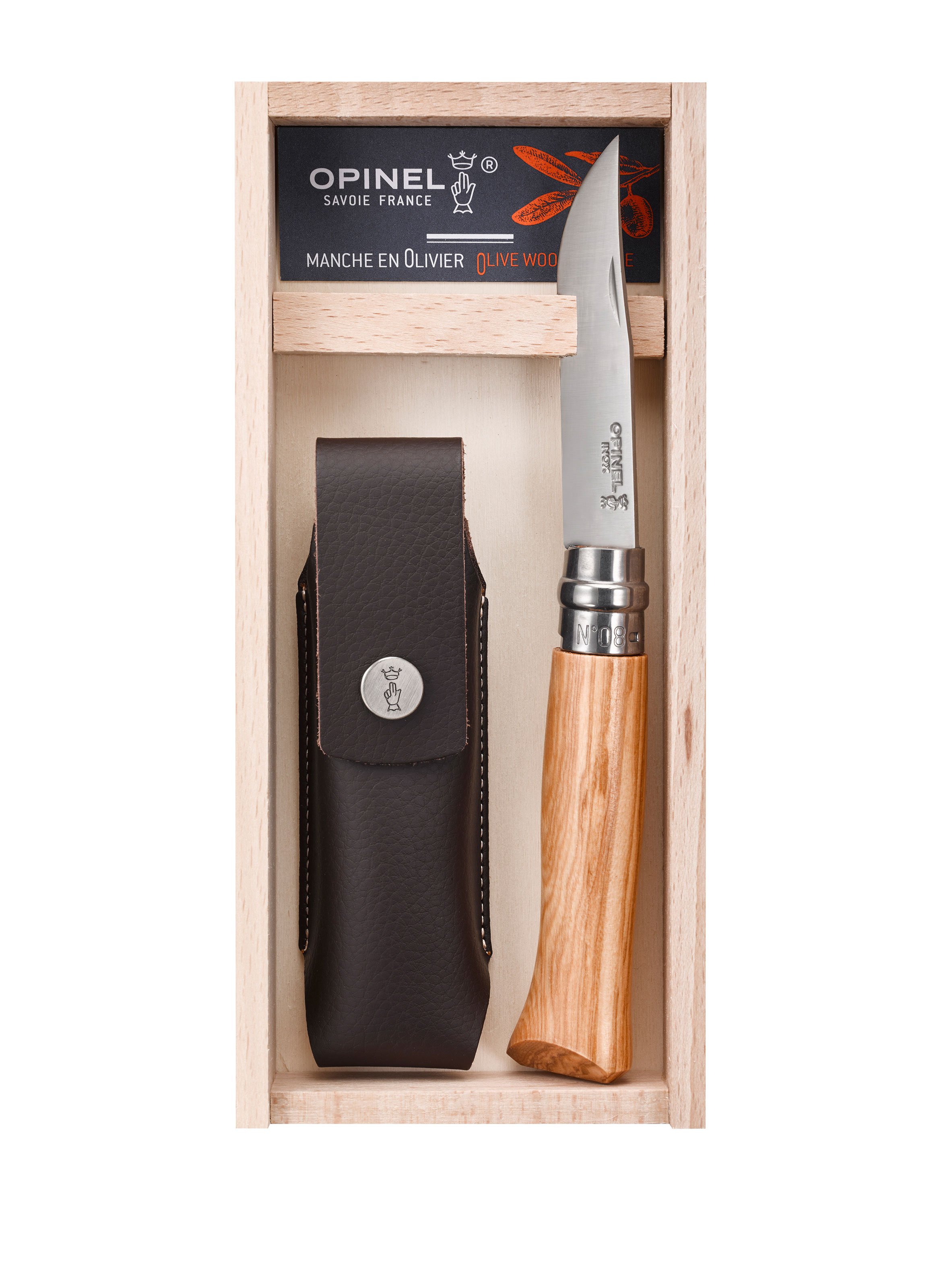 Couteau N°08 Carbone avec étui OPINEL No color