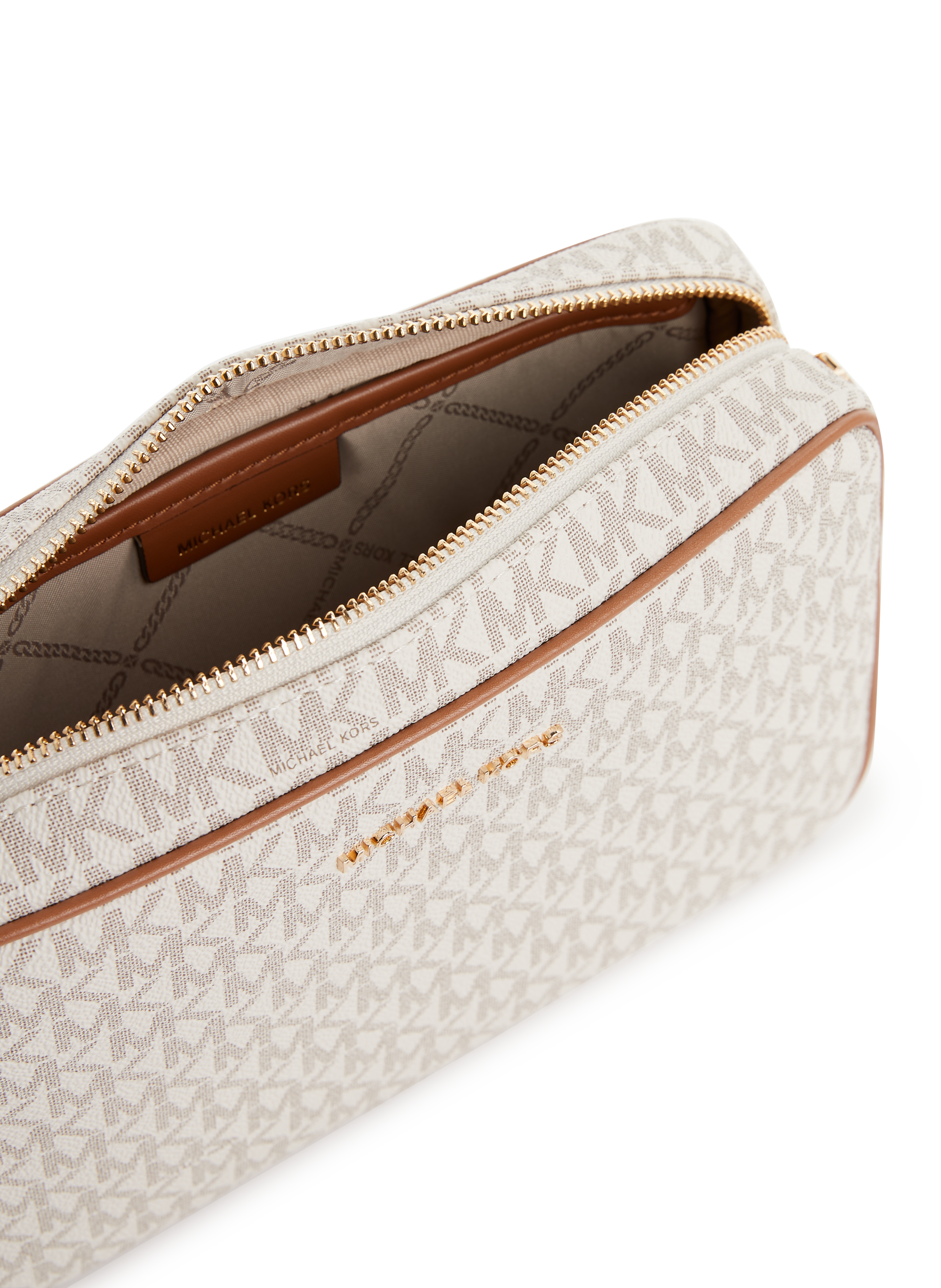 Grand sac à bandoulière Jet Set à logo MICHAEL KORS Marron