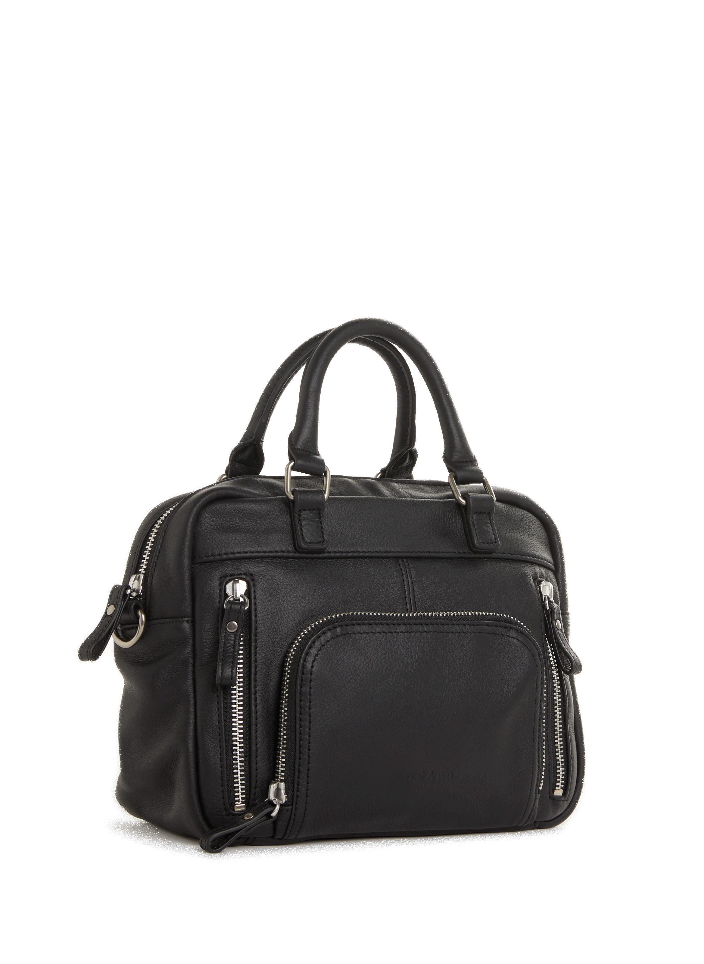 Mini Macy leather bag NAT & NIN Black