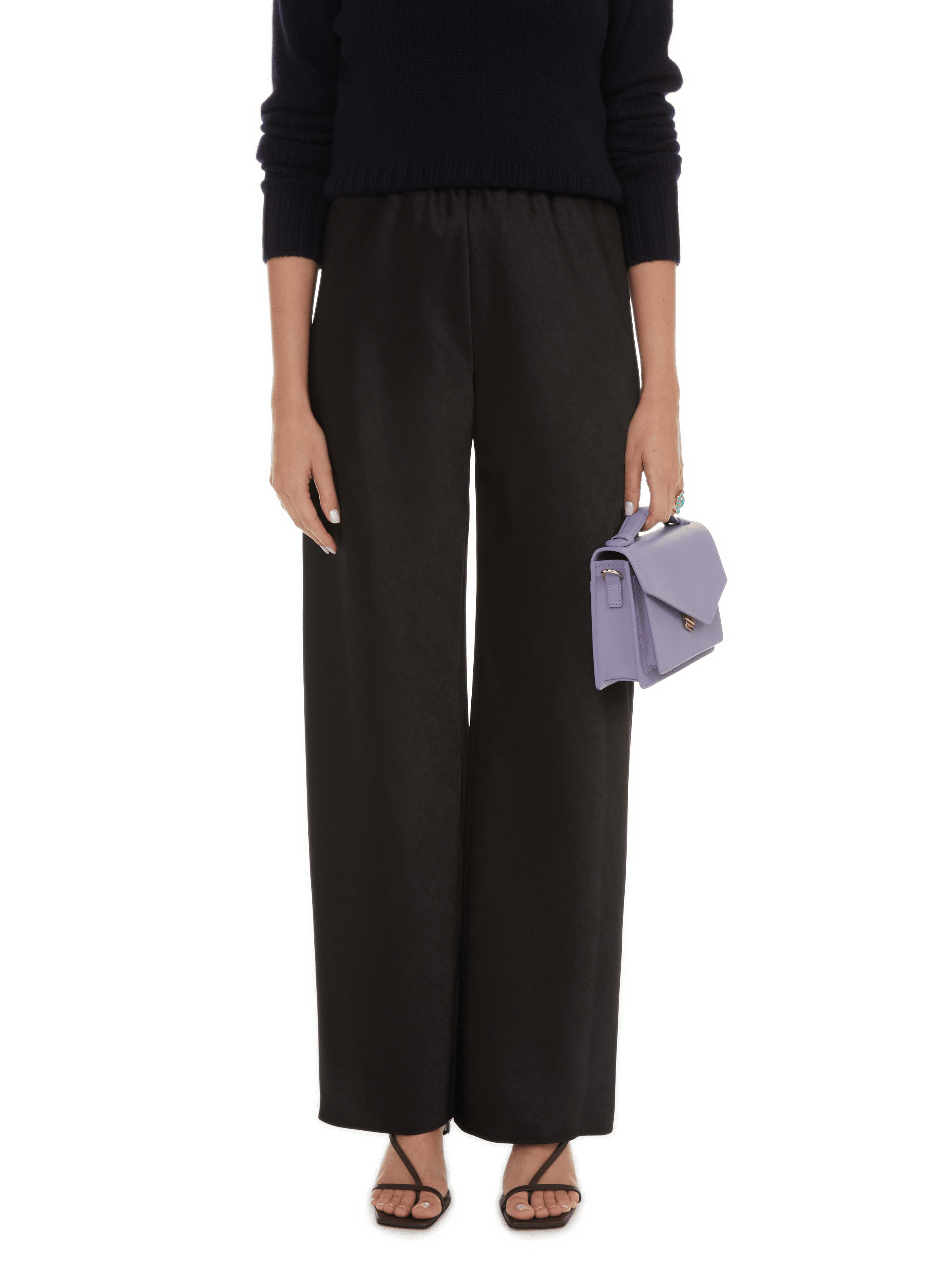 Satin trousers VINCE Black