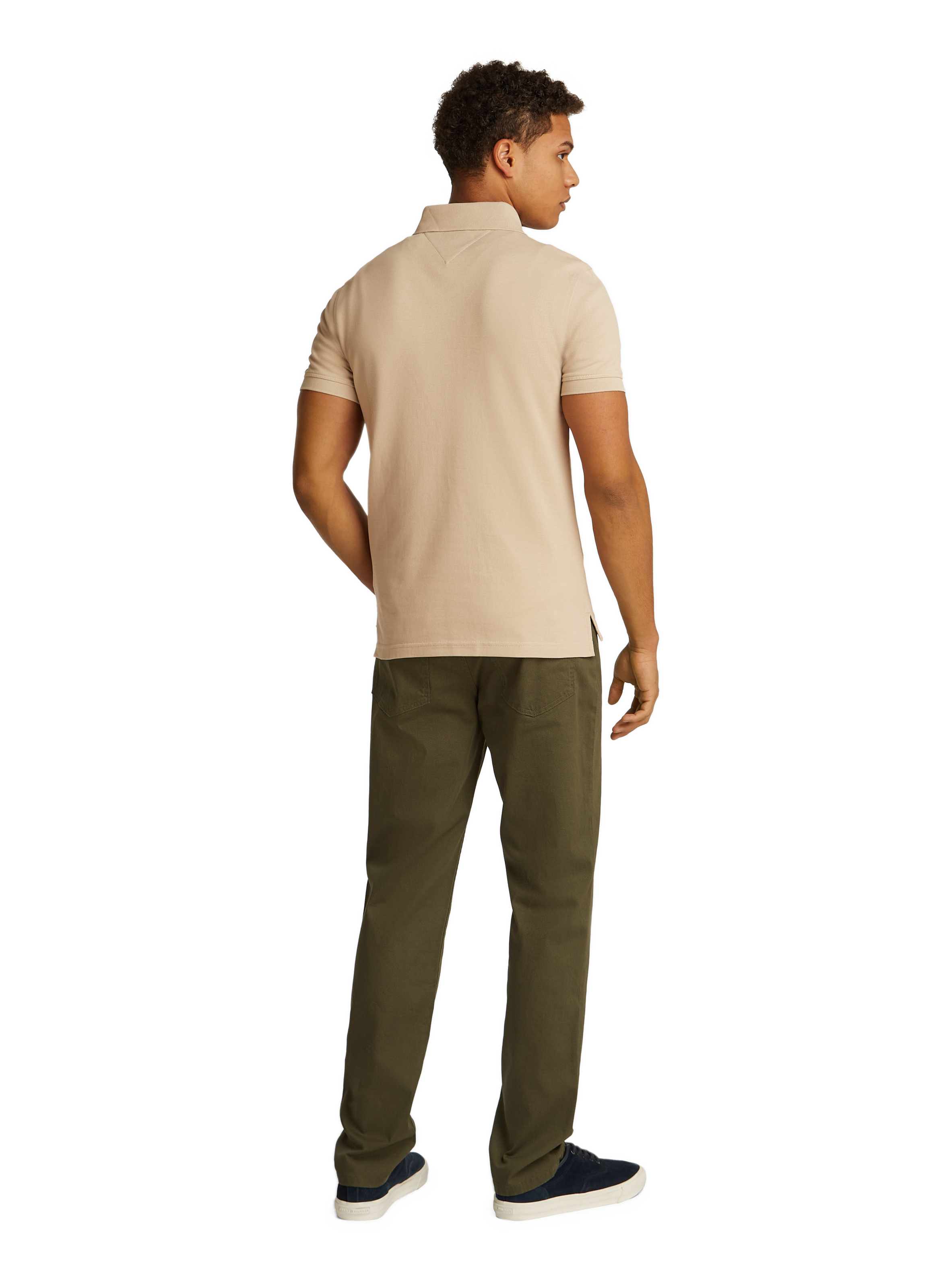 Cotton piqué polo shirt TOMMY HILFIGER Beige