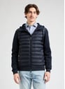Veste bi-matière matelassée | Bleu by TOMMY HILFIGER TOMMY HILFIGER Veste bi-matière matelassée | Bleu