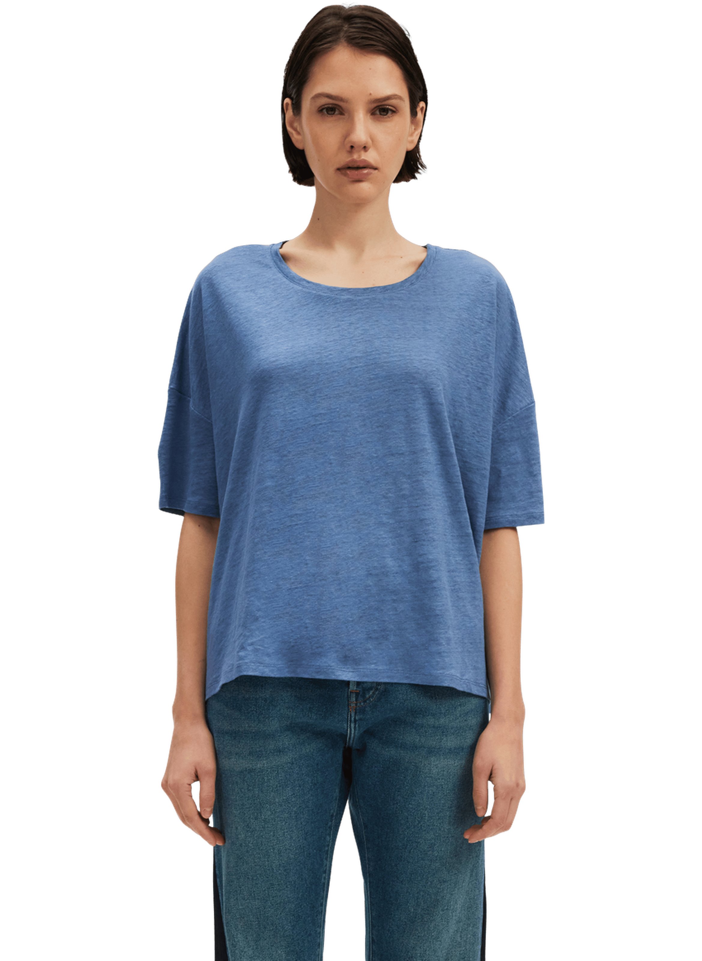 T-shirt oversize en lin - gilliane PABLO Bleu