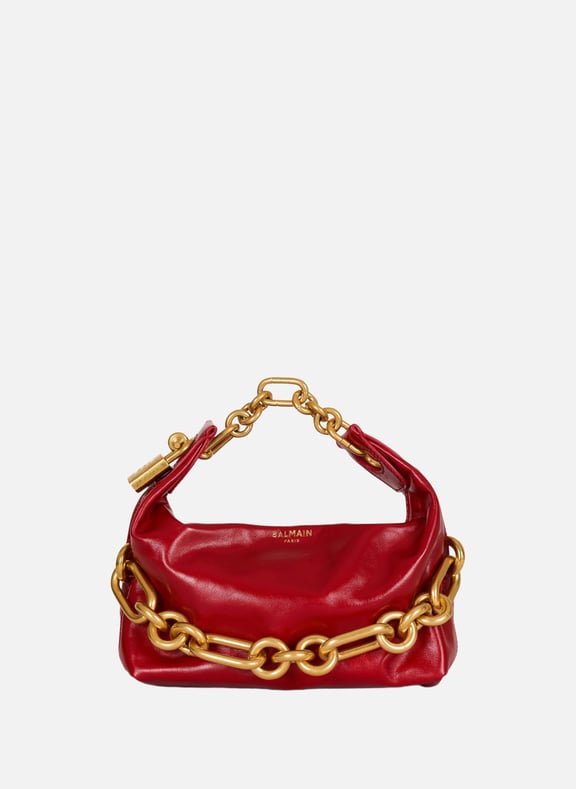 Sac sync mini en cuir de veau Rouge by BALMAIN BALMAIN Sac sync mini en cuir de veau Rouge