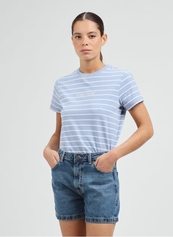 T-shirt rayé en coton Multicolore by GUESS GUESS T-shirt rayé en coton Multicolore