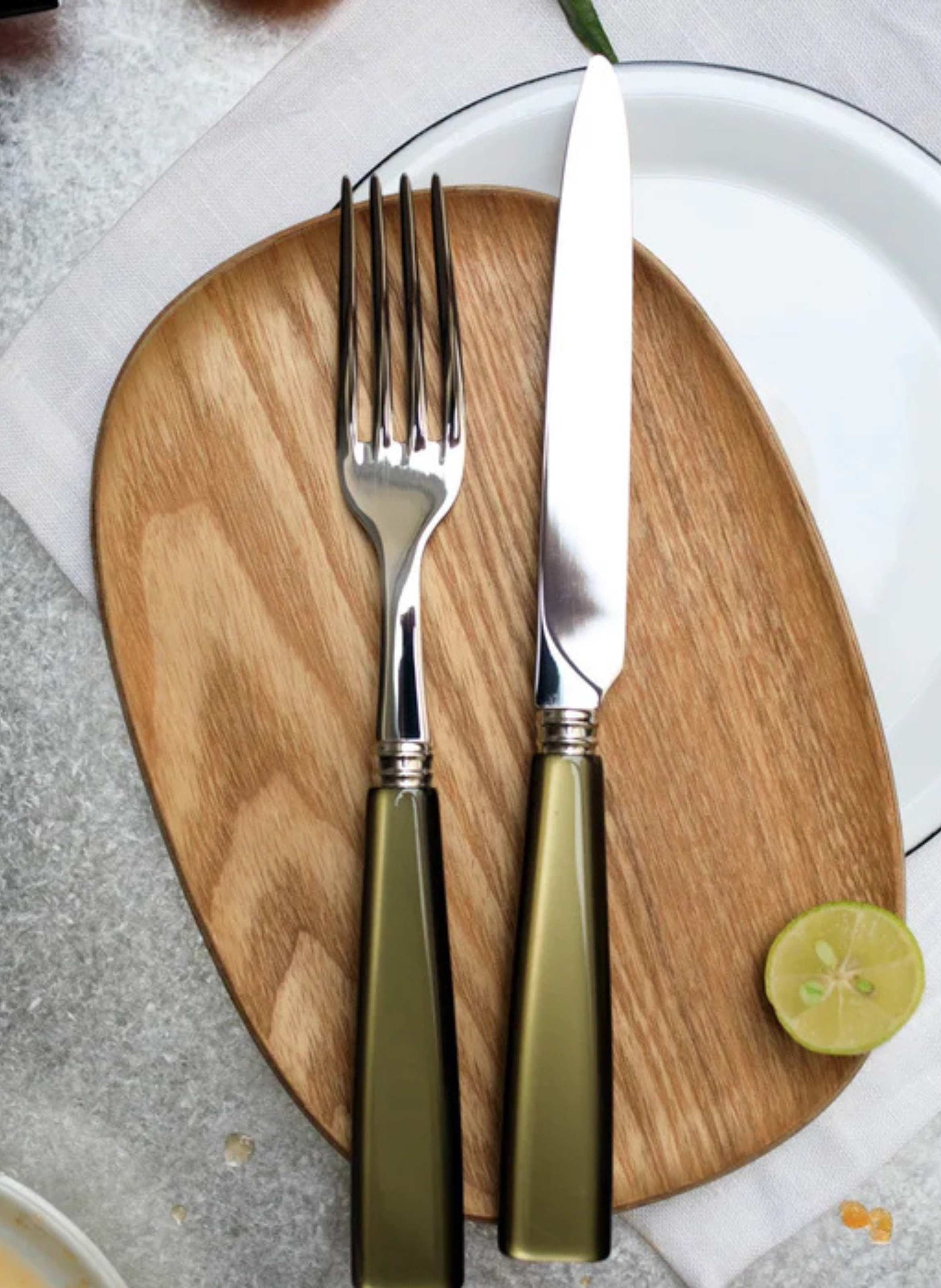 Set de 4 couverts de table, icône SABRE PARIS Vert