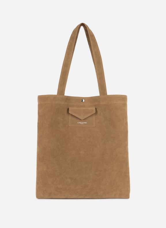 Sac cabas épaule - suédine kba Marron by LANCASTER LANCASTER Sac cabas épaule - suédine kba Marron