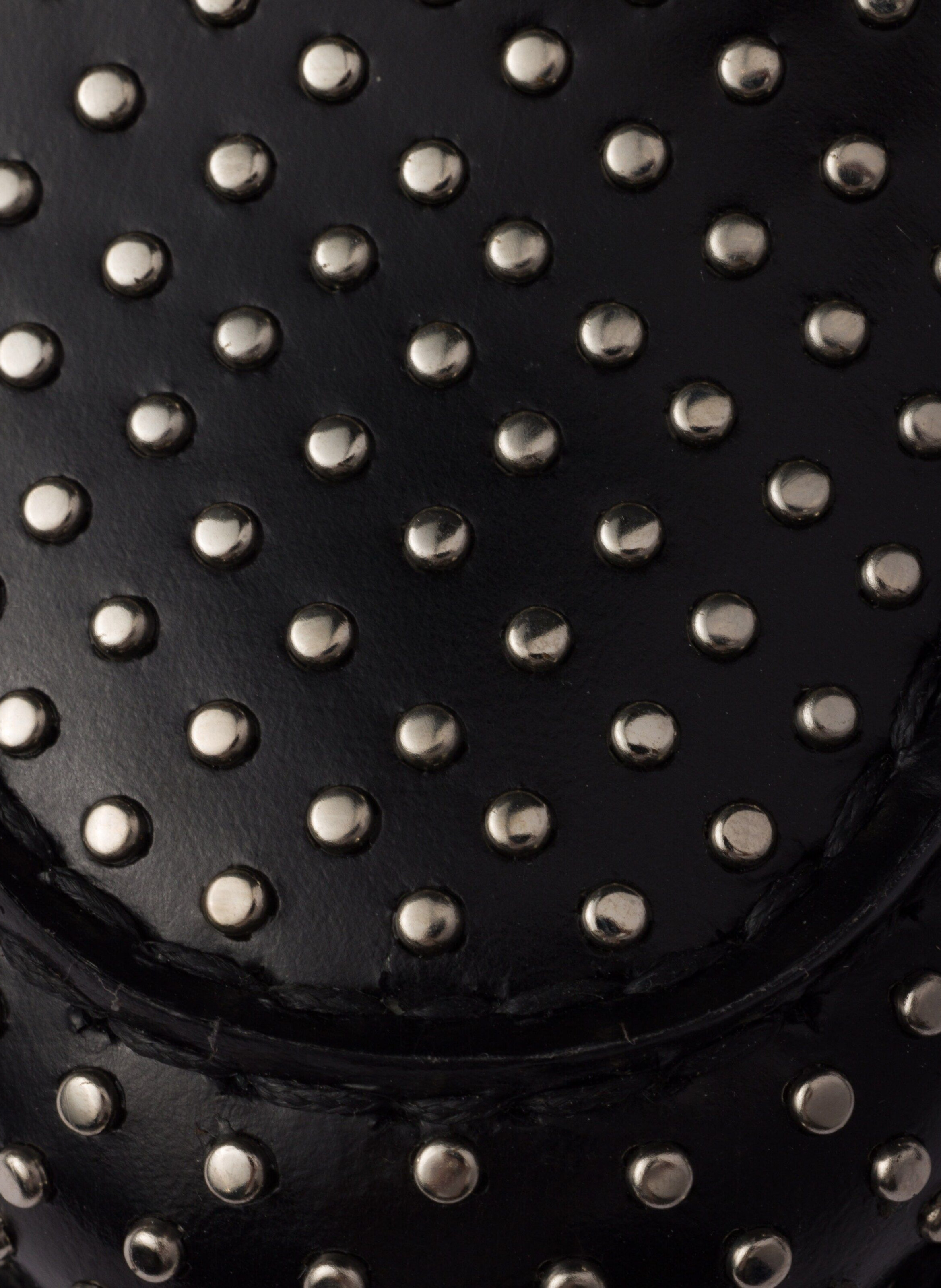 Mocassins en cuir brossé clouté PRADA Noir