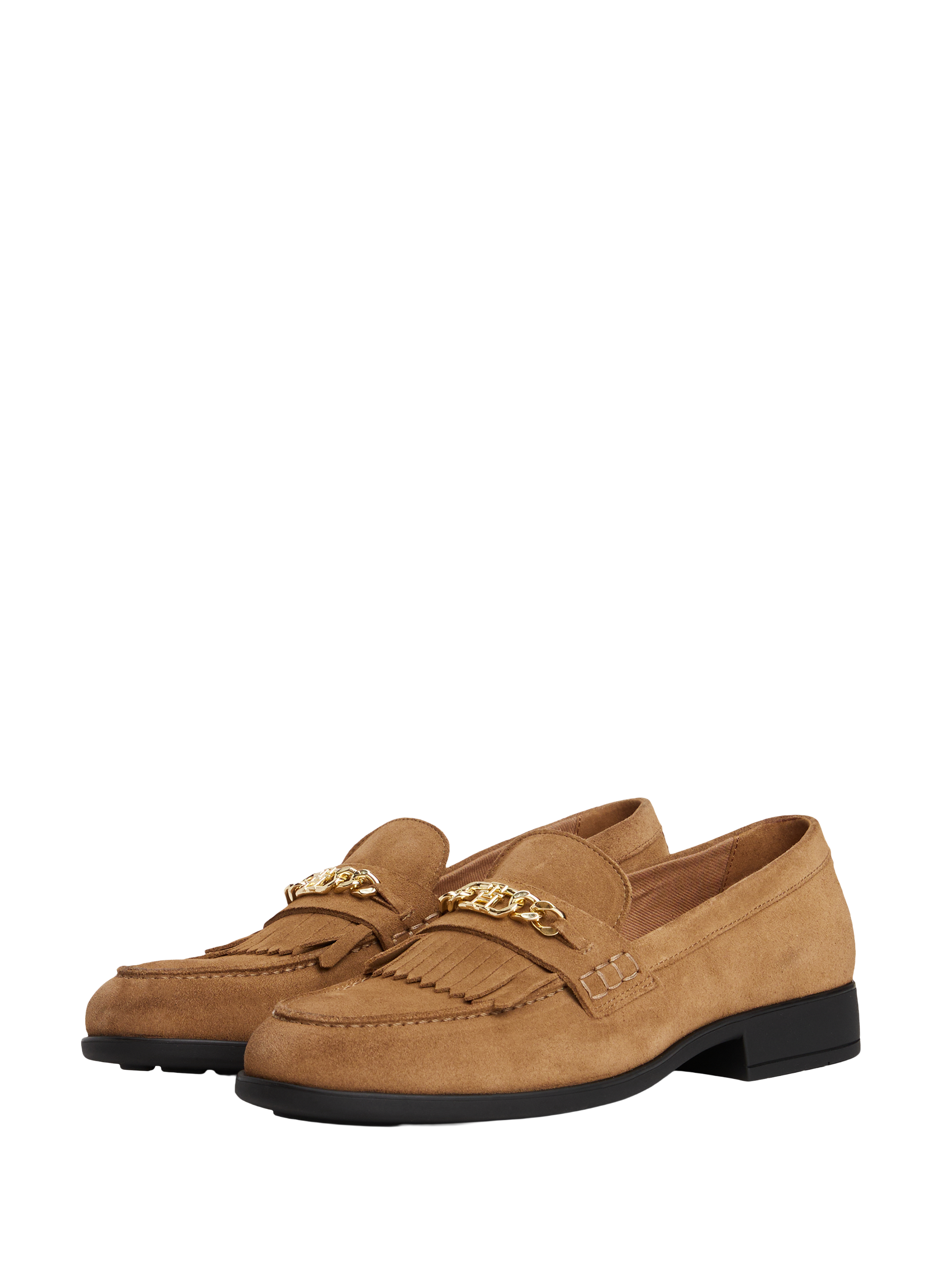 Mocassins en daim à franges  TOMMY HILFIGER Marron