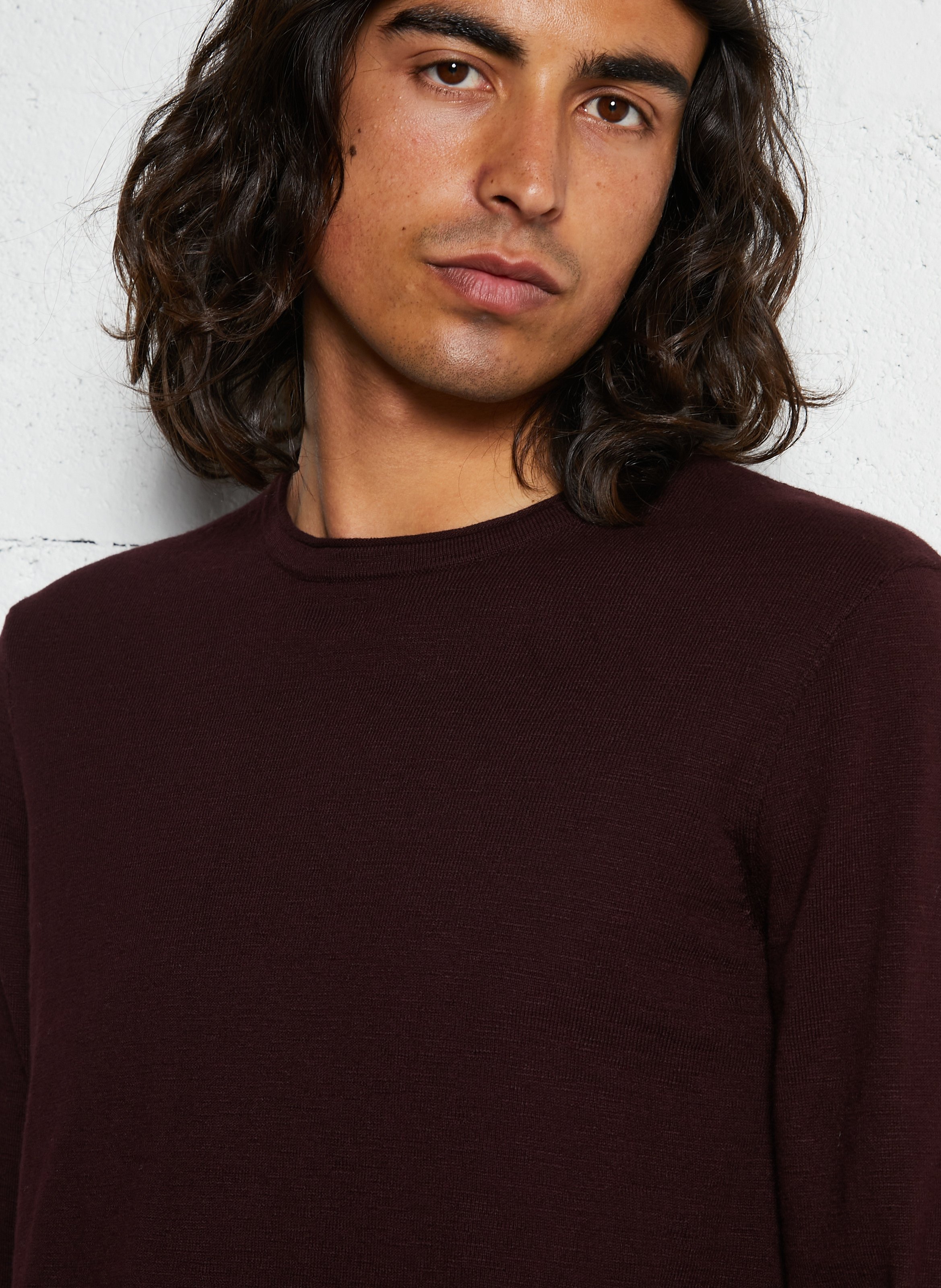 Pull droit en coton IKKS Violet