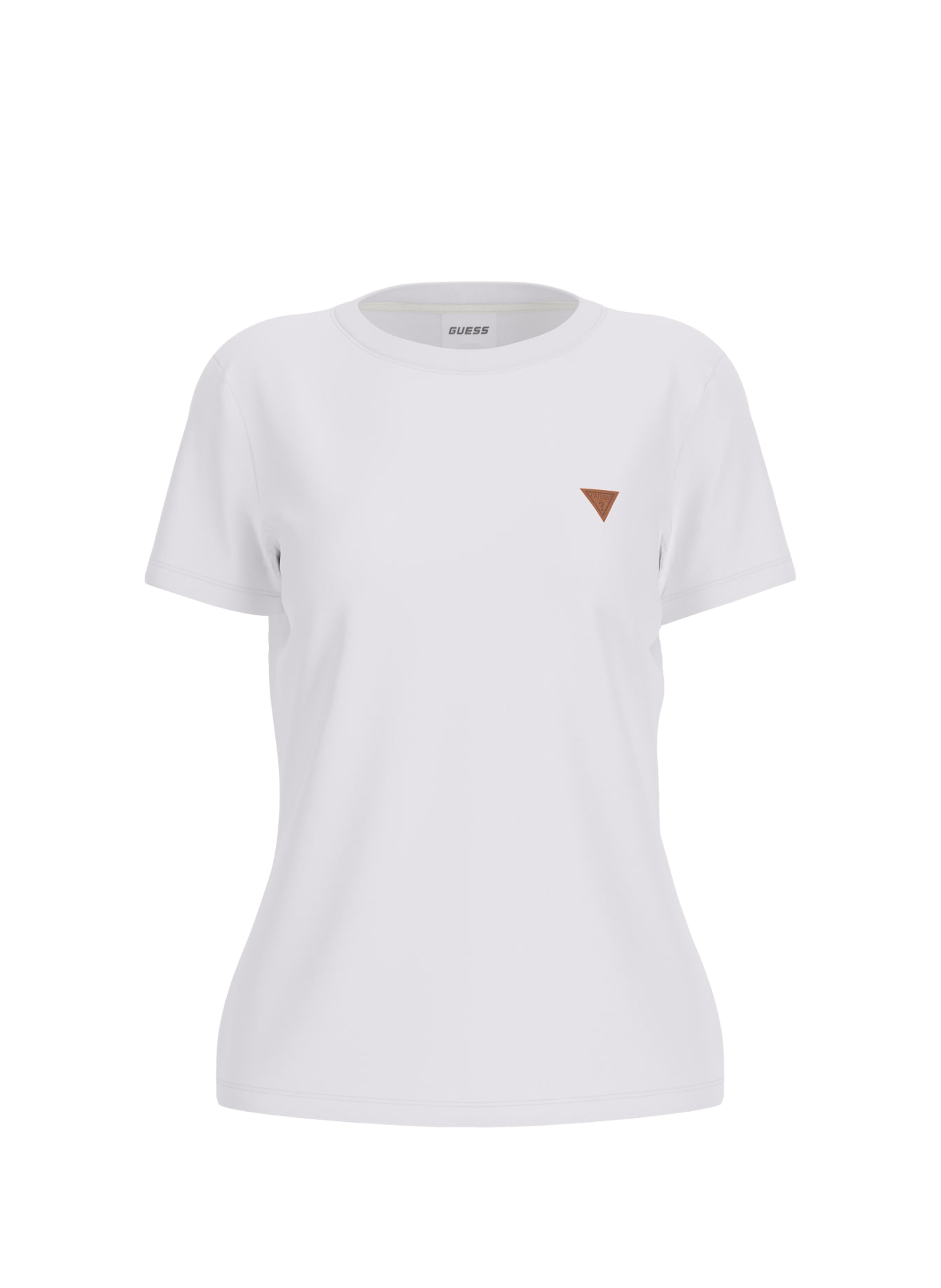 GUESS Cotton-blend round-neck T-shirt White