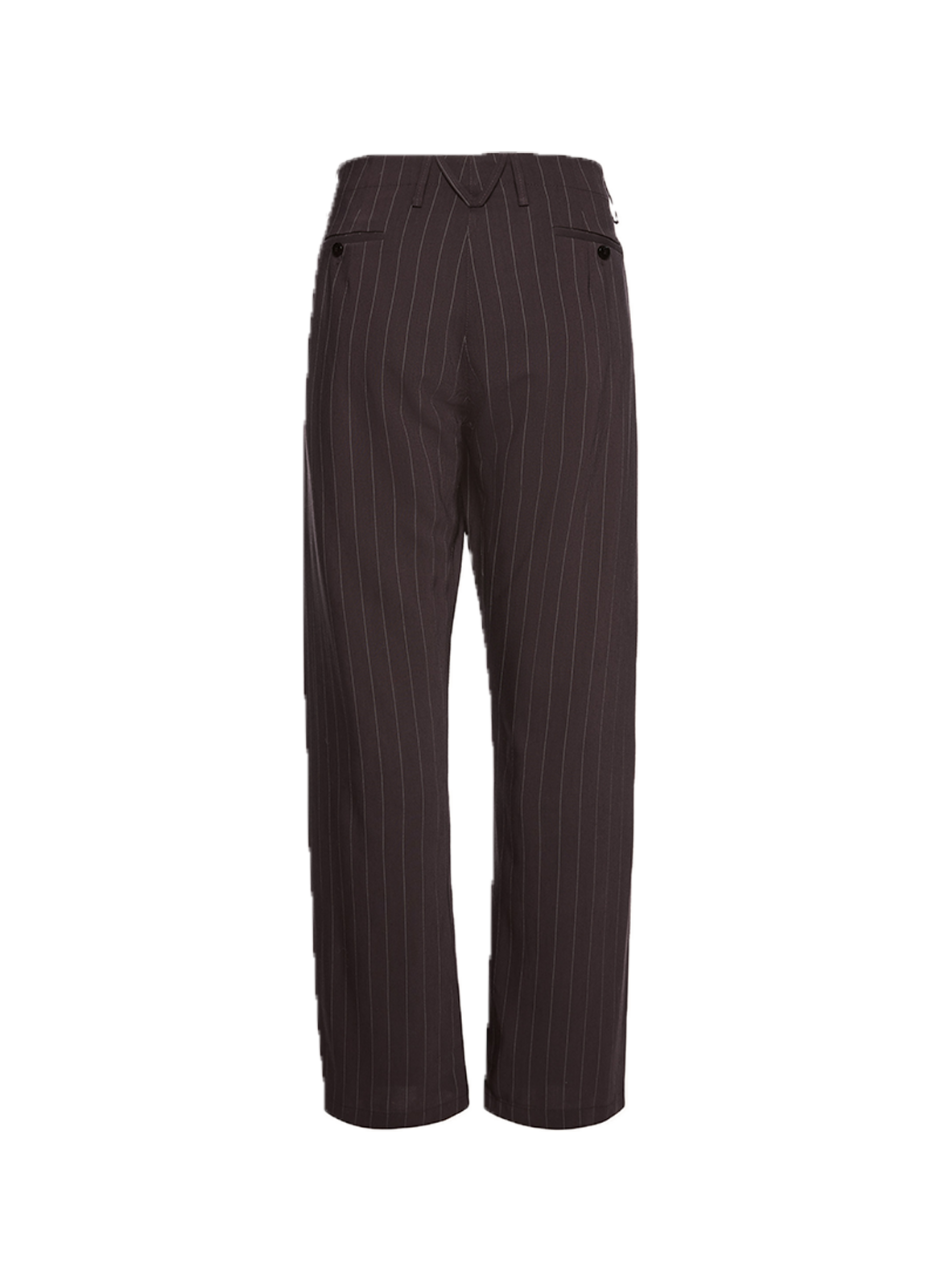 Pantalon à rayures en laine mélangée MAGDA BUTRYM Marron