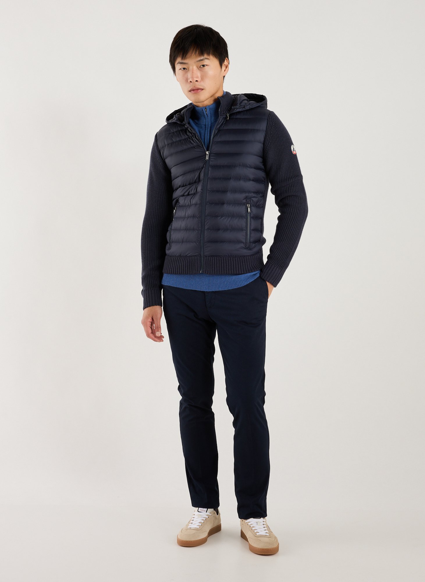 Veste droite bi-matière JOTT Bleu