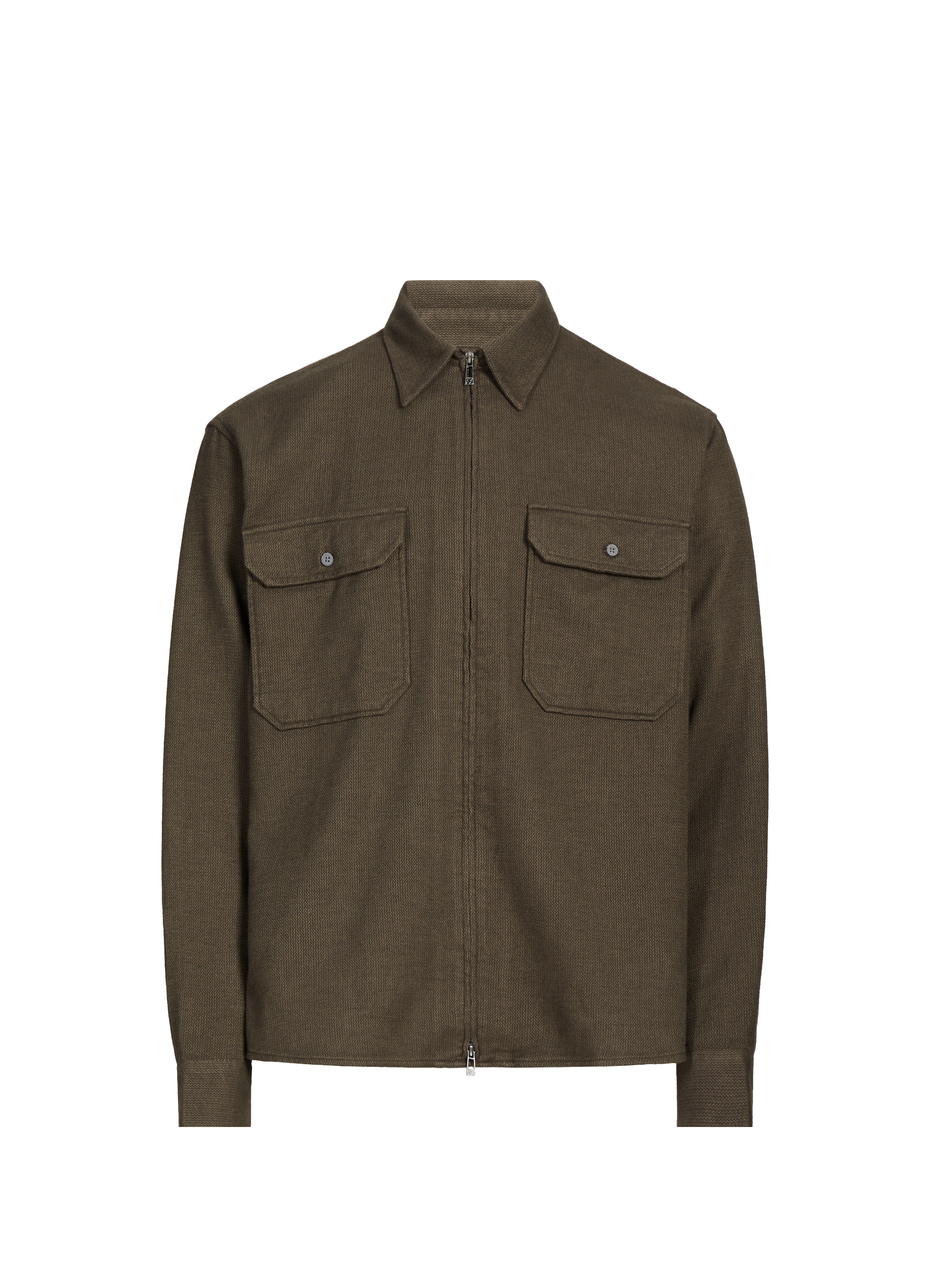 ARMANI EXCHANGE Chemise col classique en coton Marron