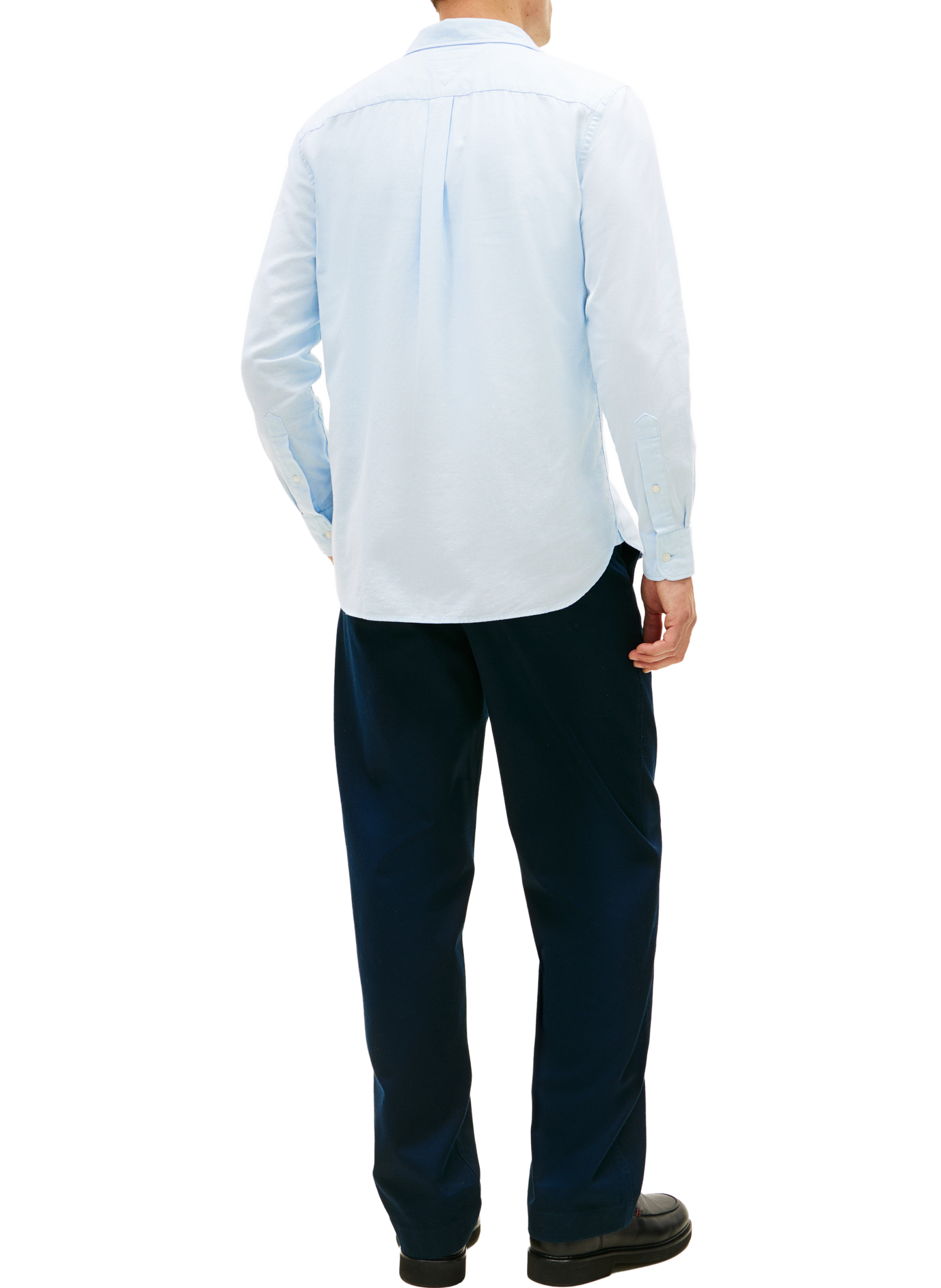 Chemise classique en coton et lin TOMMY HILFIGER Blanc