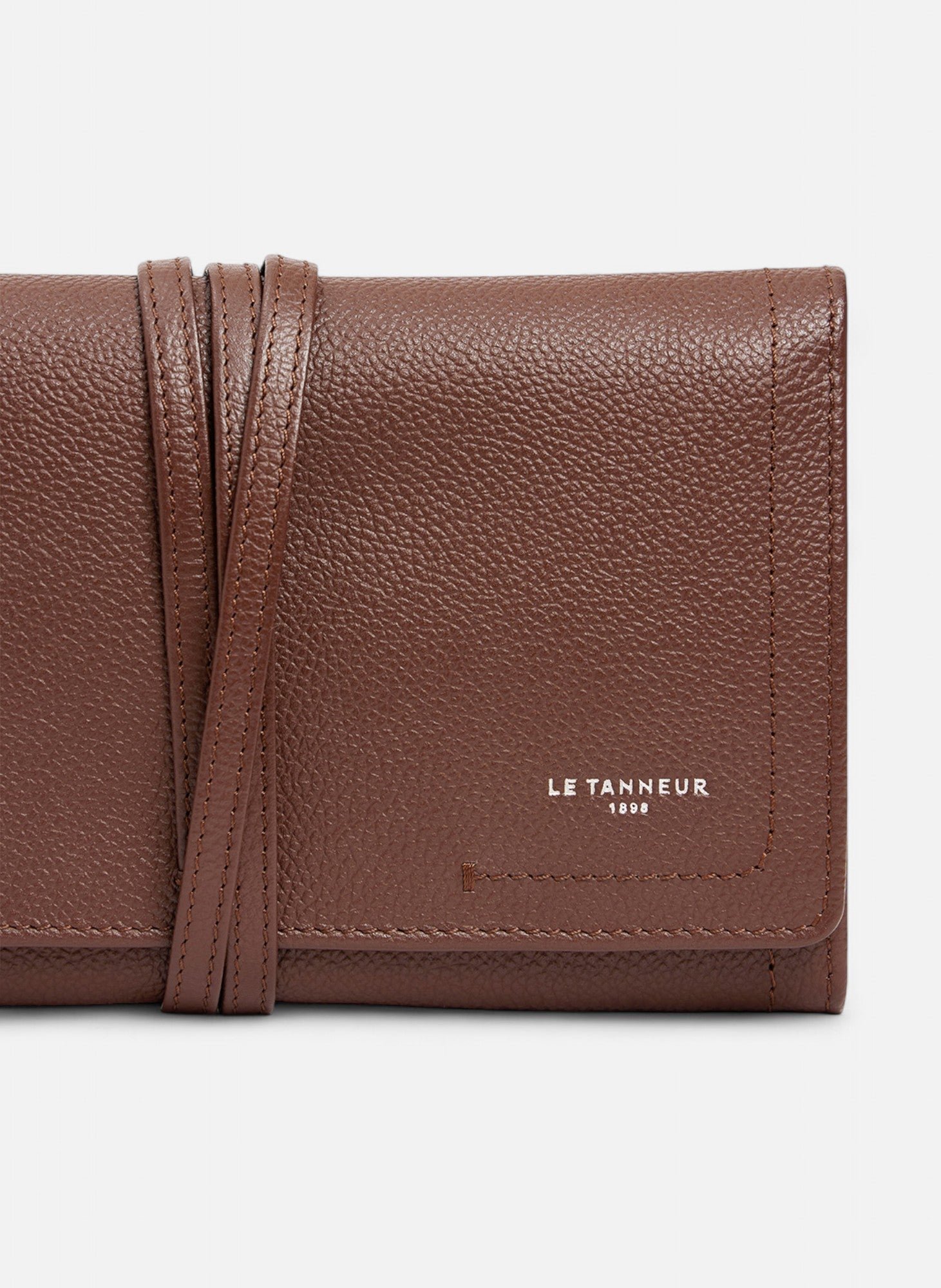 Coffret bijoux de voyage en cuir LE TANNEUR Marron