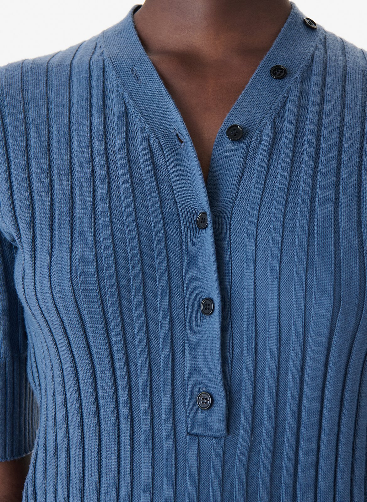 Pull col v en laine lunea IRO Bleu