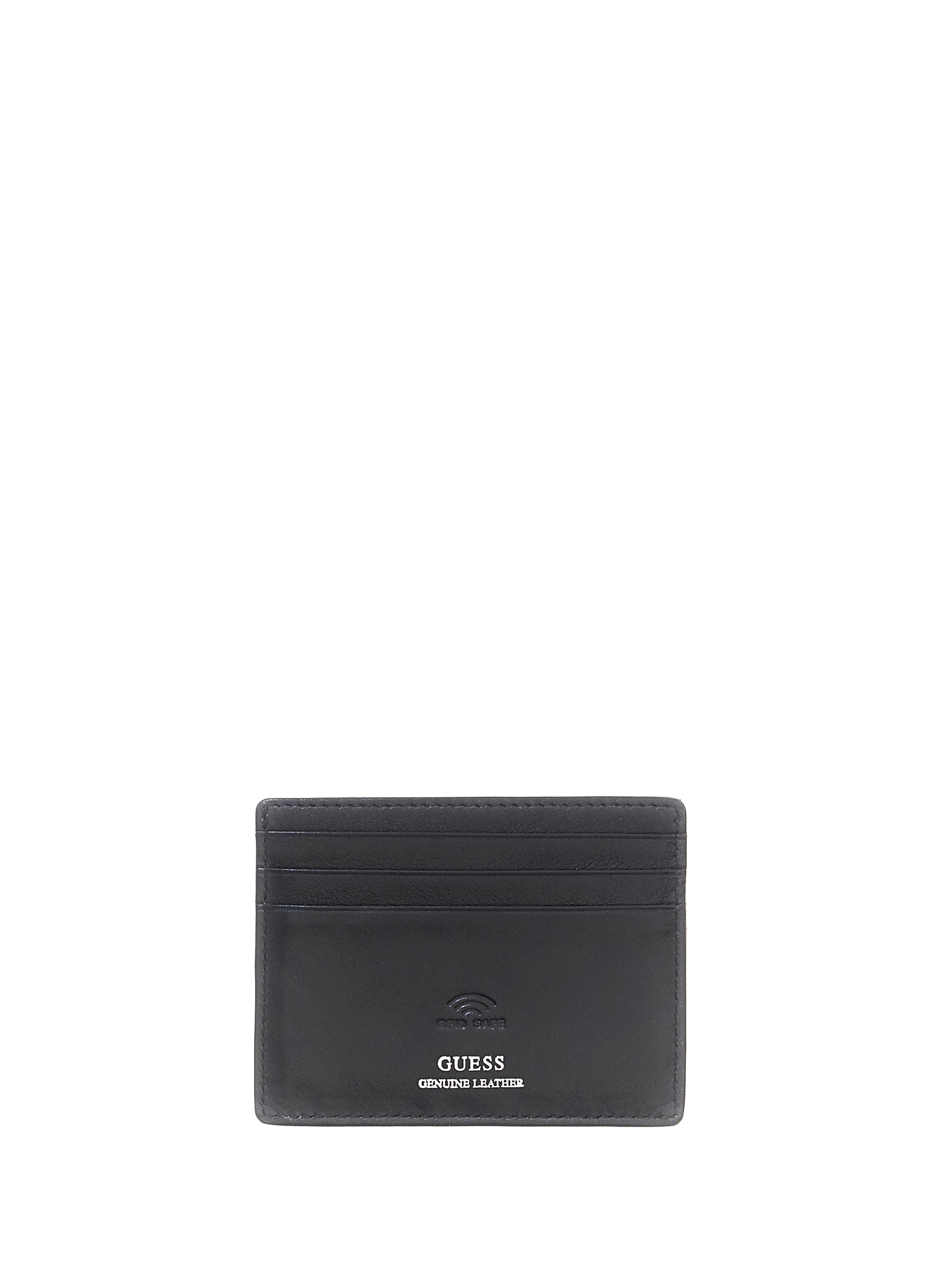 Cow leather card holder GUESS Black
