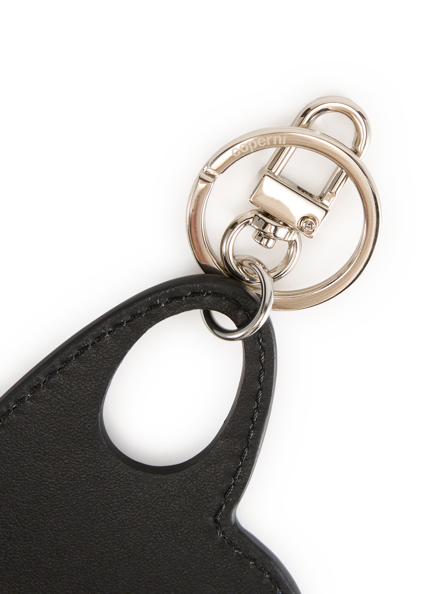 Porte-clé coeur en cuir COPERNI Noir