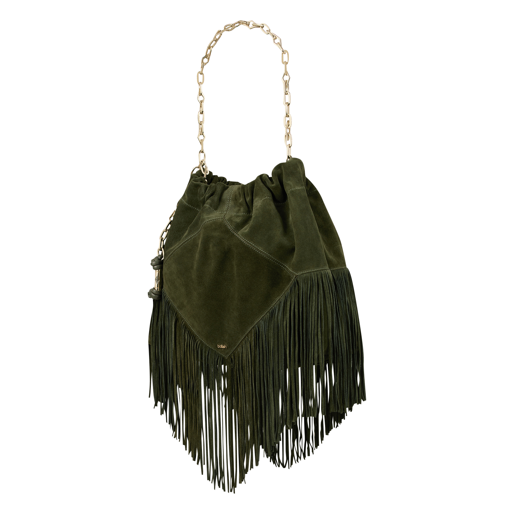 Sac porté épaule en cuir june tote BA&SH Vert