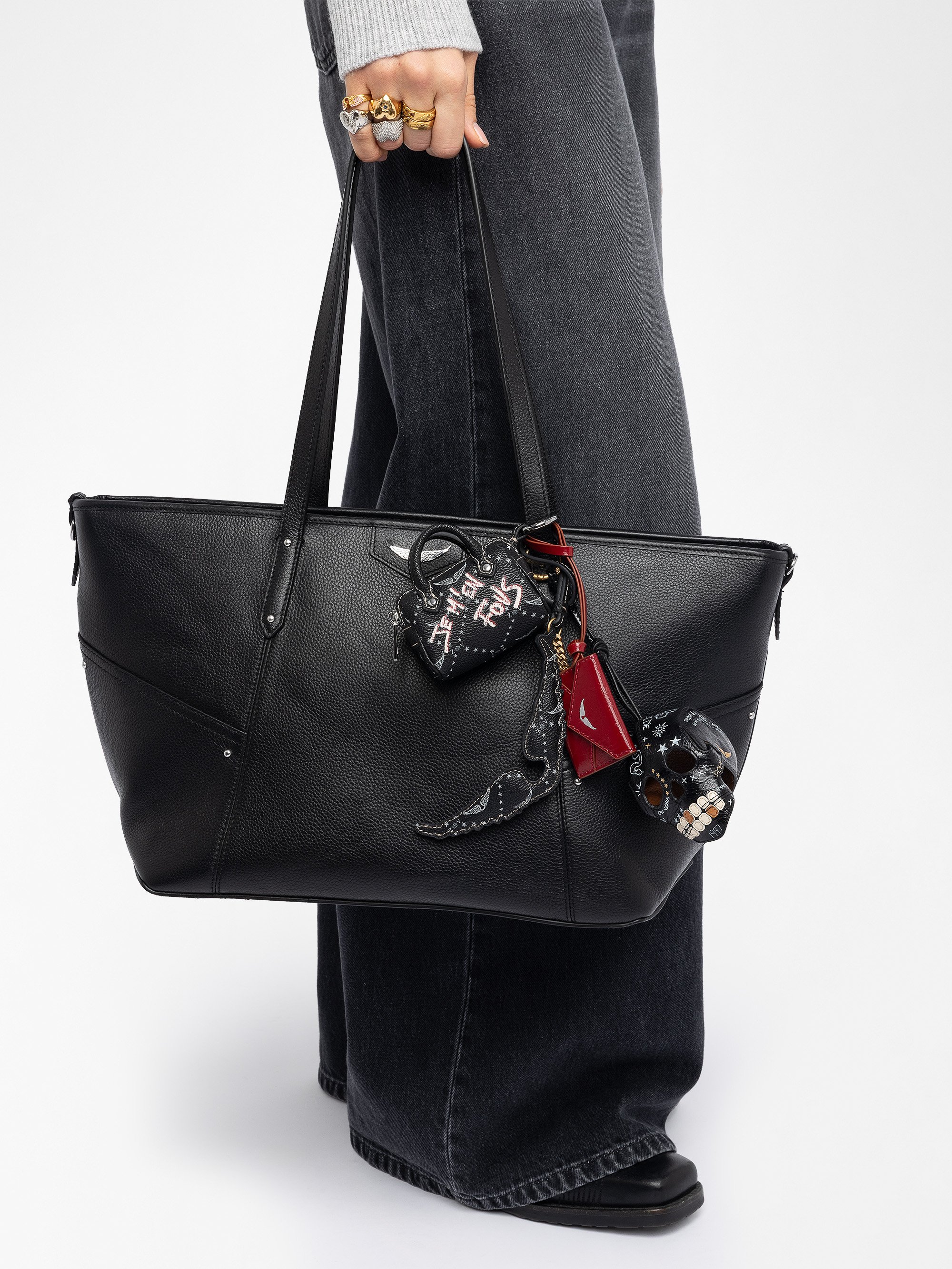 Porte-clés sac imprimé sunny ZADIG&VOLTAIRE Noir