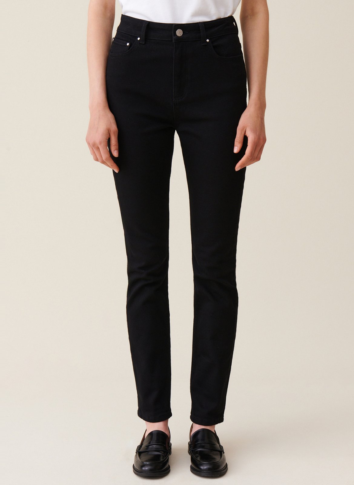 Jean droit en coton mélangé CLAUDIE PIERLOT Noir