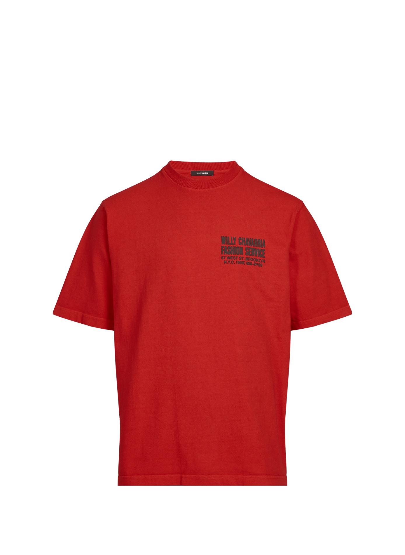 Maglietta stampata in cotone WILLY CHAVARRIA Rosso