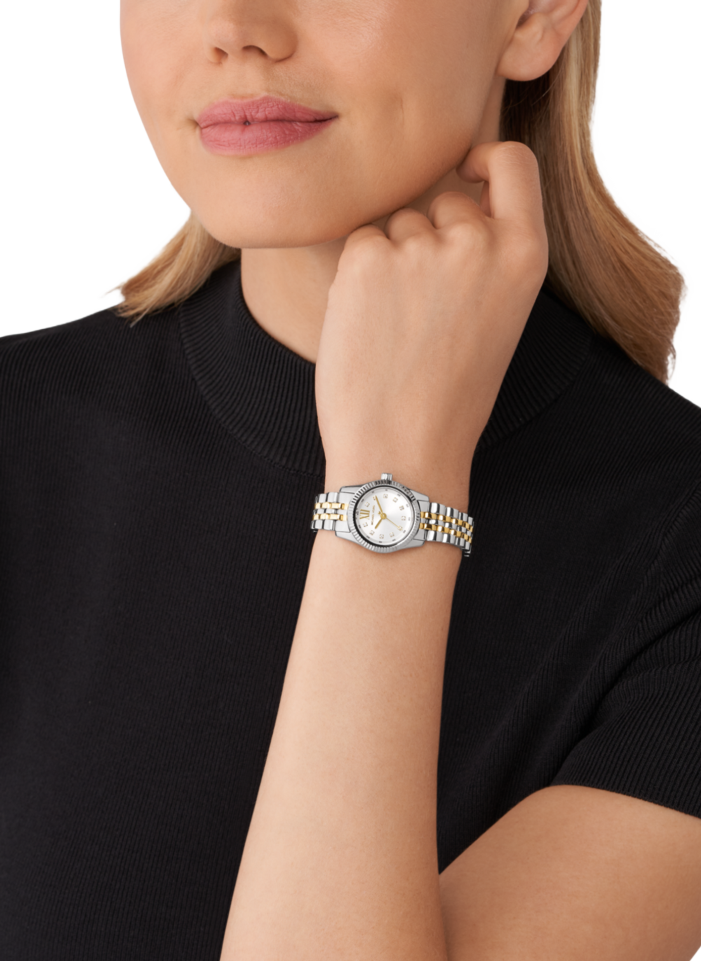 Montre quartz Petite Lexington en acier inoxydable MICHAEL KORS MONTRES Argent