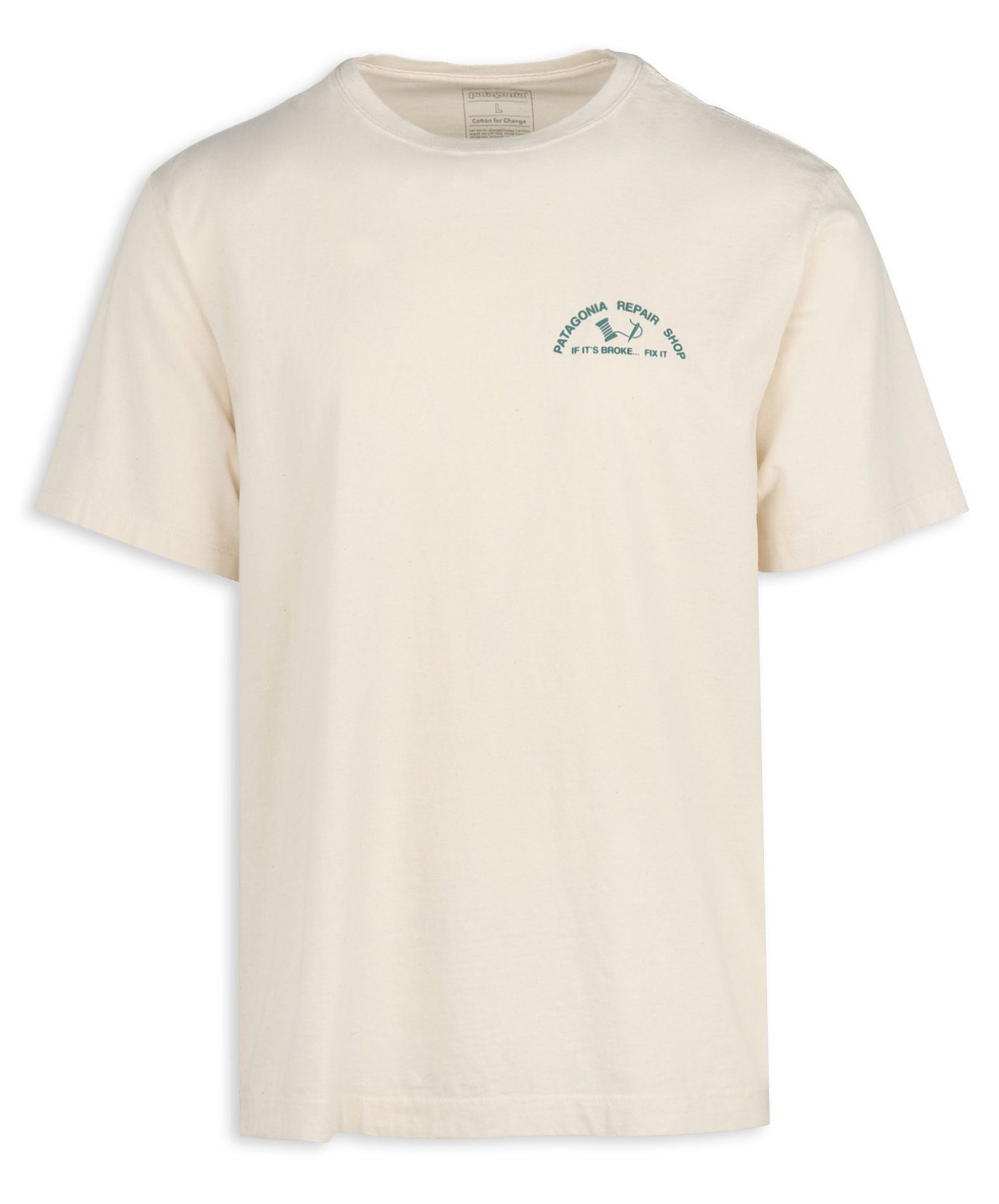Tee-shirt col rond en coton bio PATAGONIA Beige
