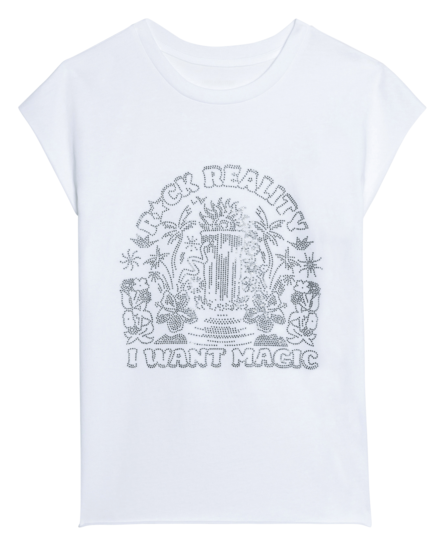 Tee-shirt col rond en coton bio cloe ZADIG&VOLTAIRE Blanc