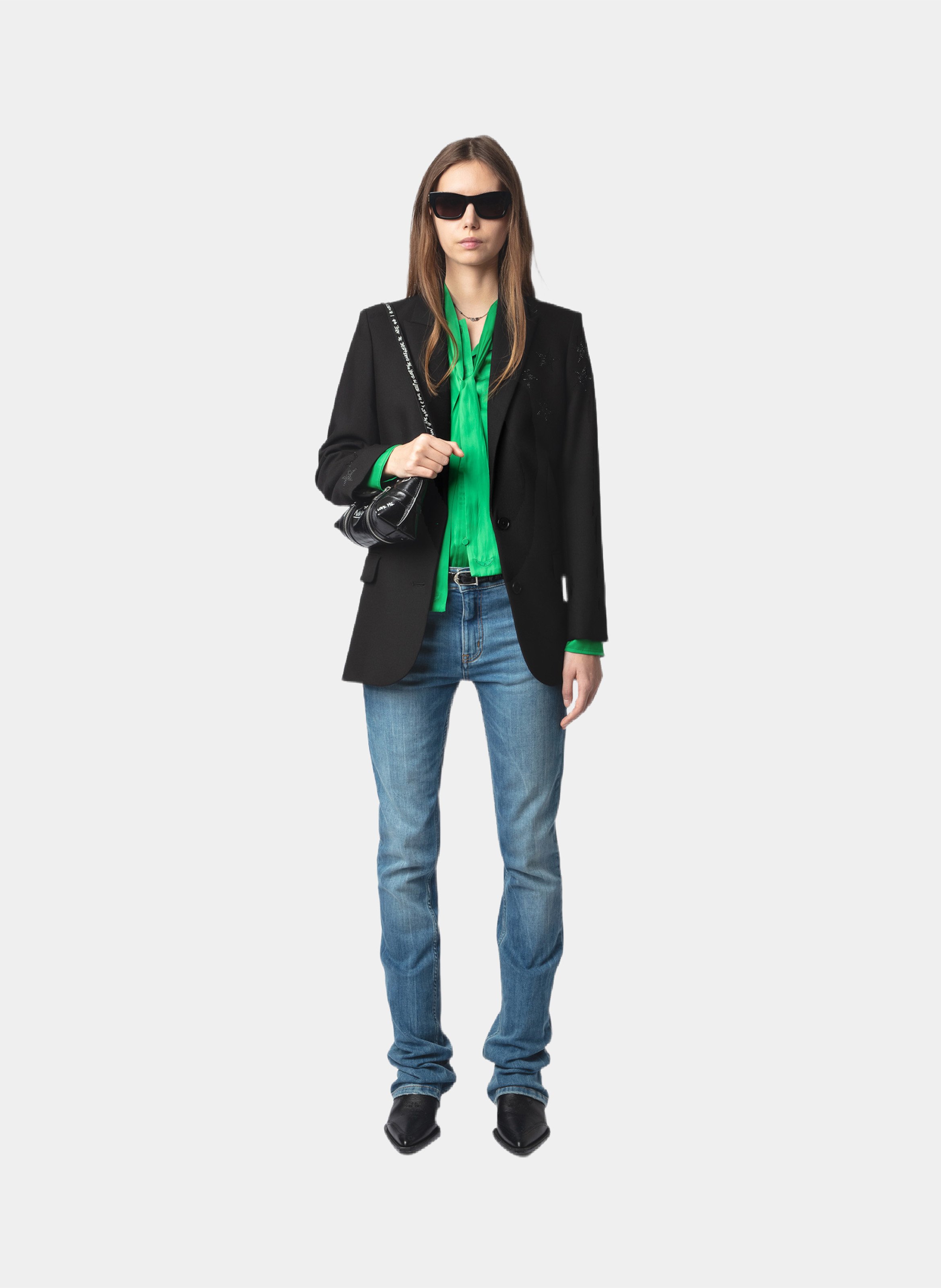 Chemise col lavallière satinée tulba | Vert ZADIG&VOLTAIRE Femme
