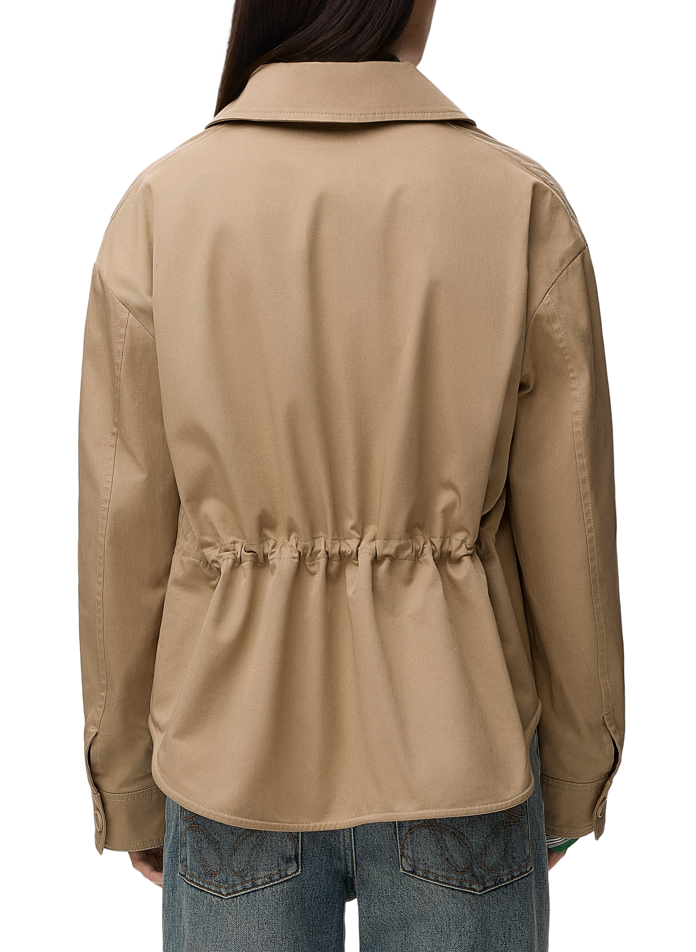 Utility-Jacke aus Baumwolle mit Ledertasche LOEWE Beige