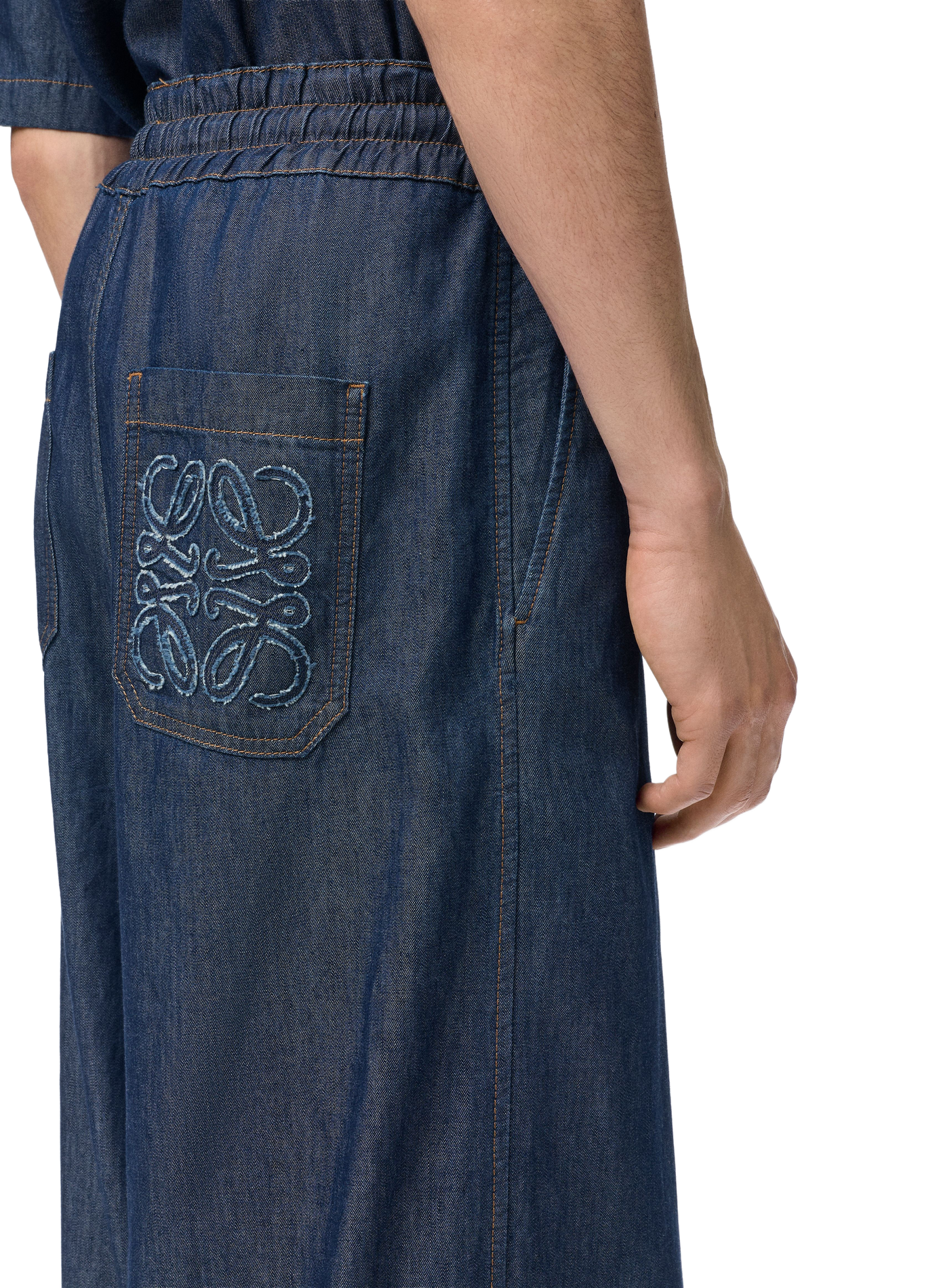 Pantalon à coulisse en coton LOEWE Blau