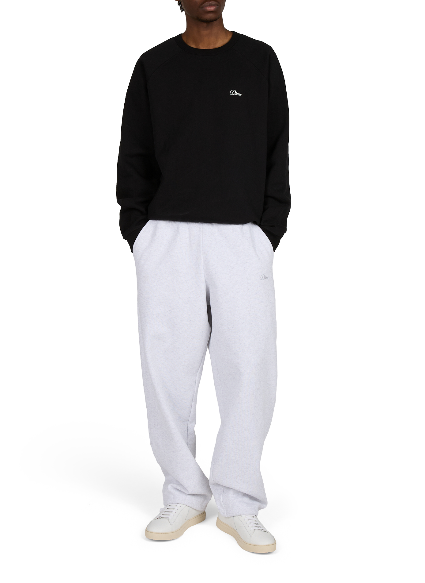 Solid wide-leg straight sweatpants DIME Grey