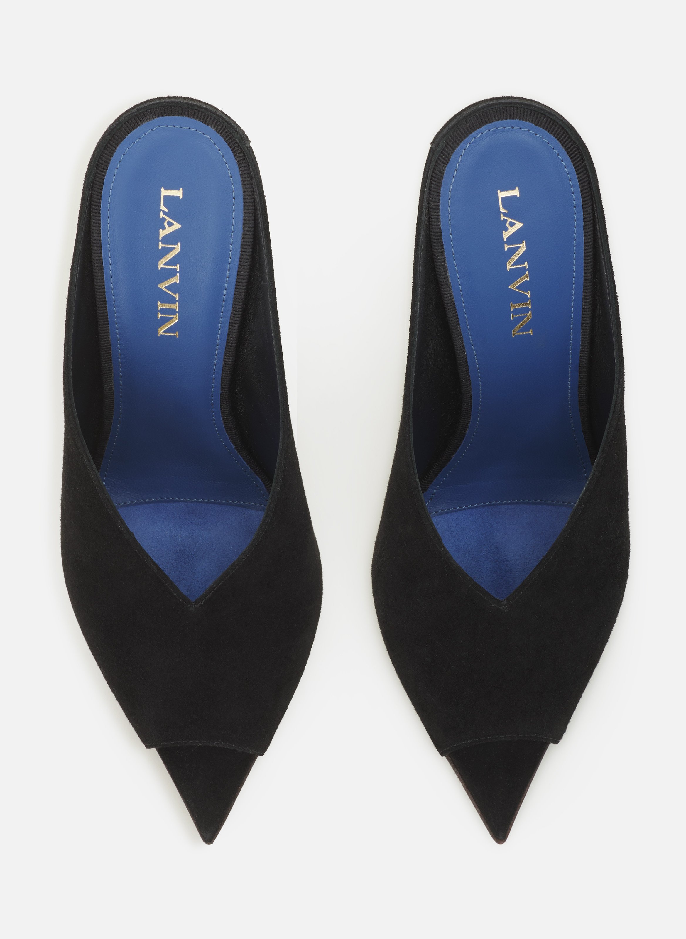 Mule midnight step en suede LANVIN Noir