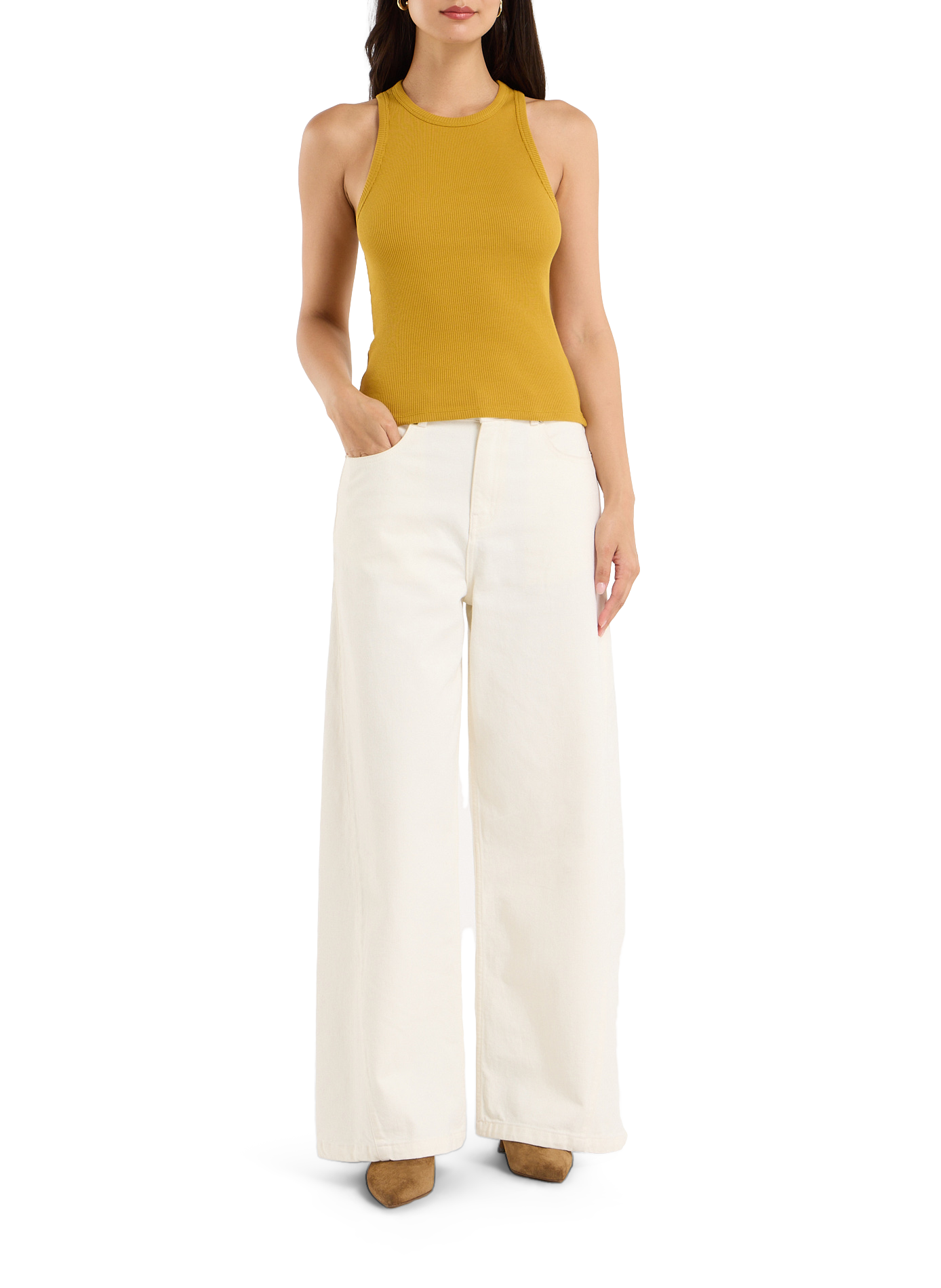 Top Tovie Tanktop aus Baumwolle SAISON 1865 Gelb