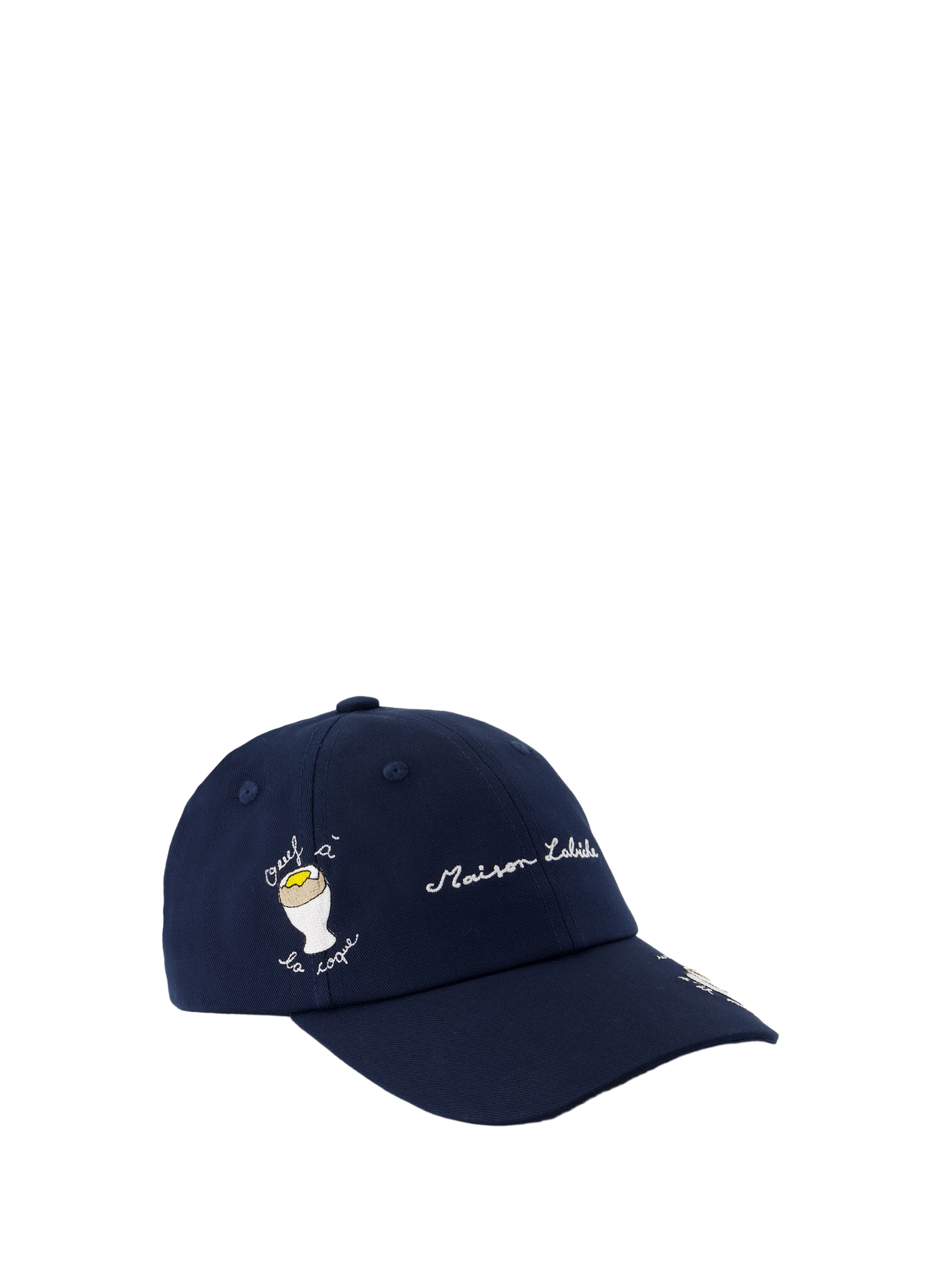 Beaumont Breakfast cap with embroidered logo in cotton MAISON LABICHE Blue