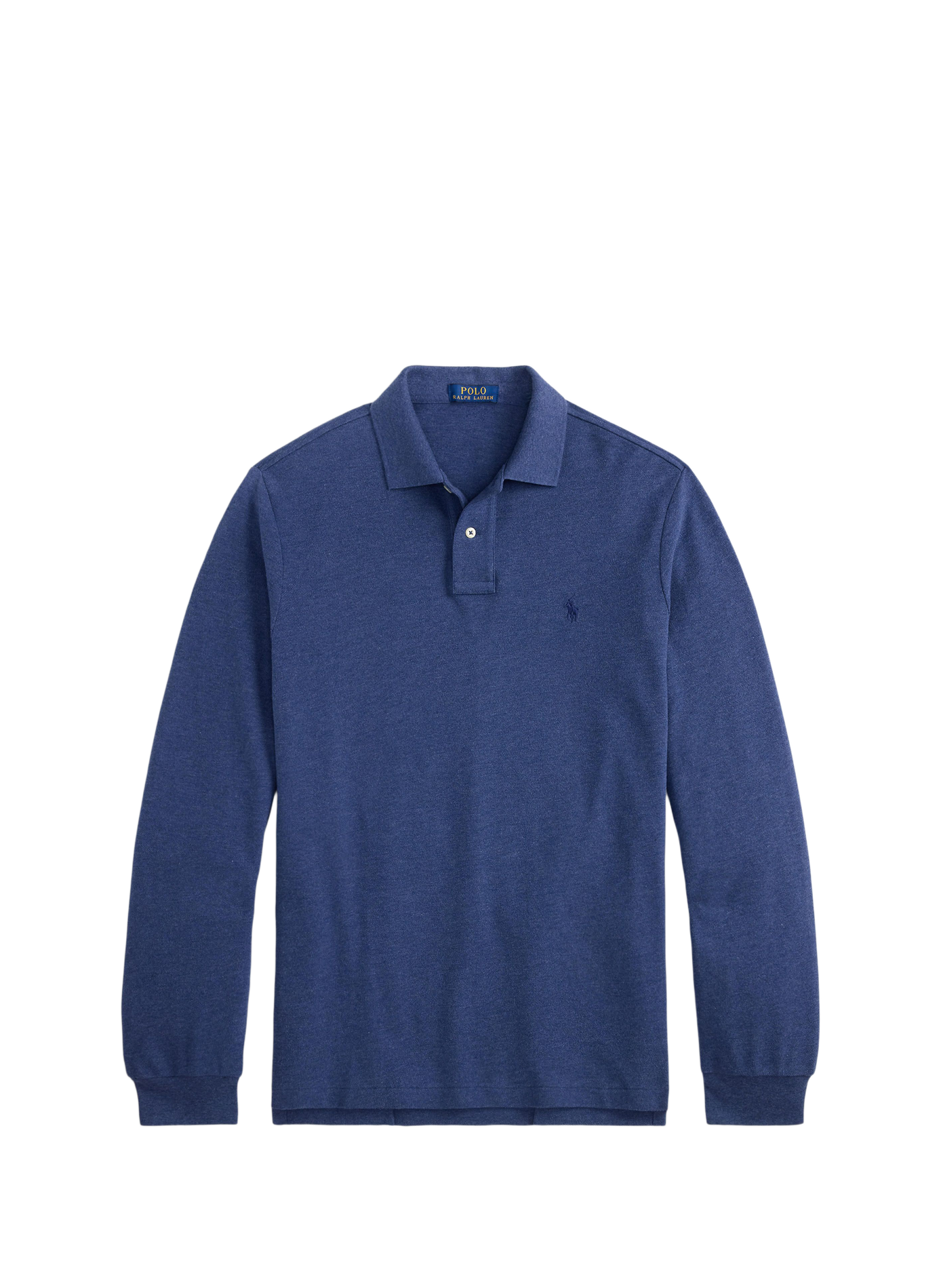 Langarm-Polo aus Baumwollpiqué POLO RALPH LAUREN Blau