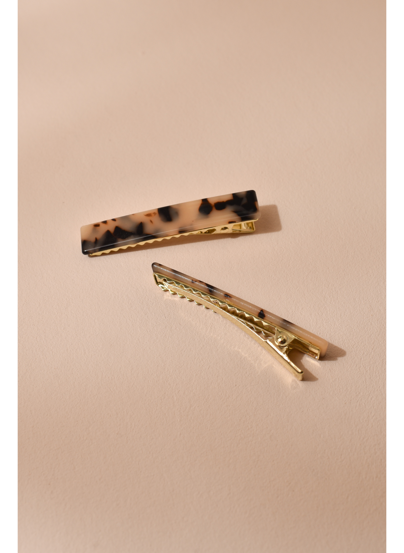 Flat Tortoiseshell Barrettes x2 BACHCA No color