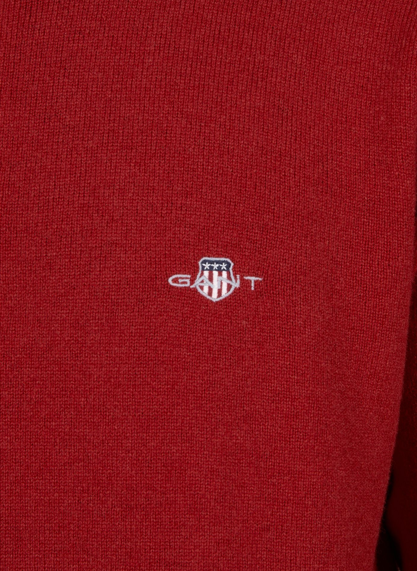 Zippered high neck wool sweater GANT Red