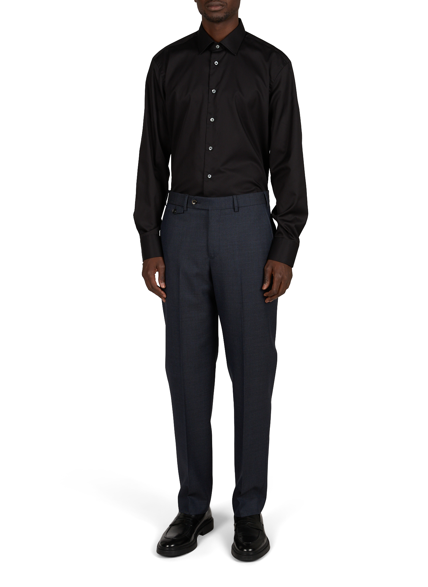 Slim-fit cotton shirt VAN LAACK Black