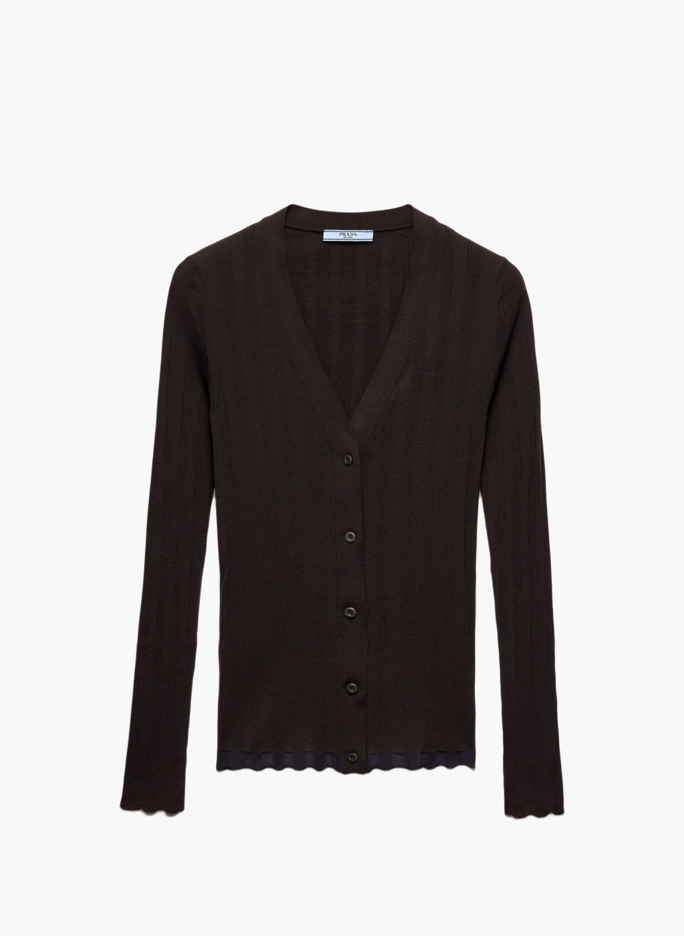 Cardigan en laine PRADA Marron