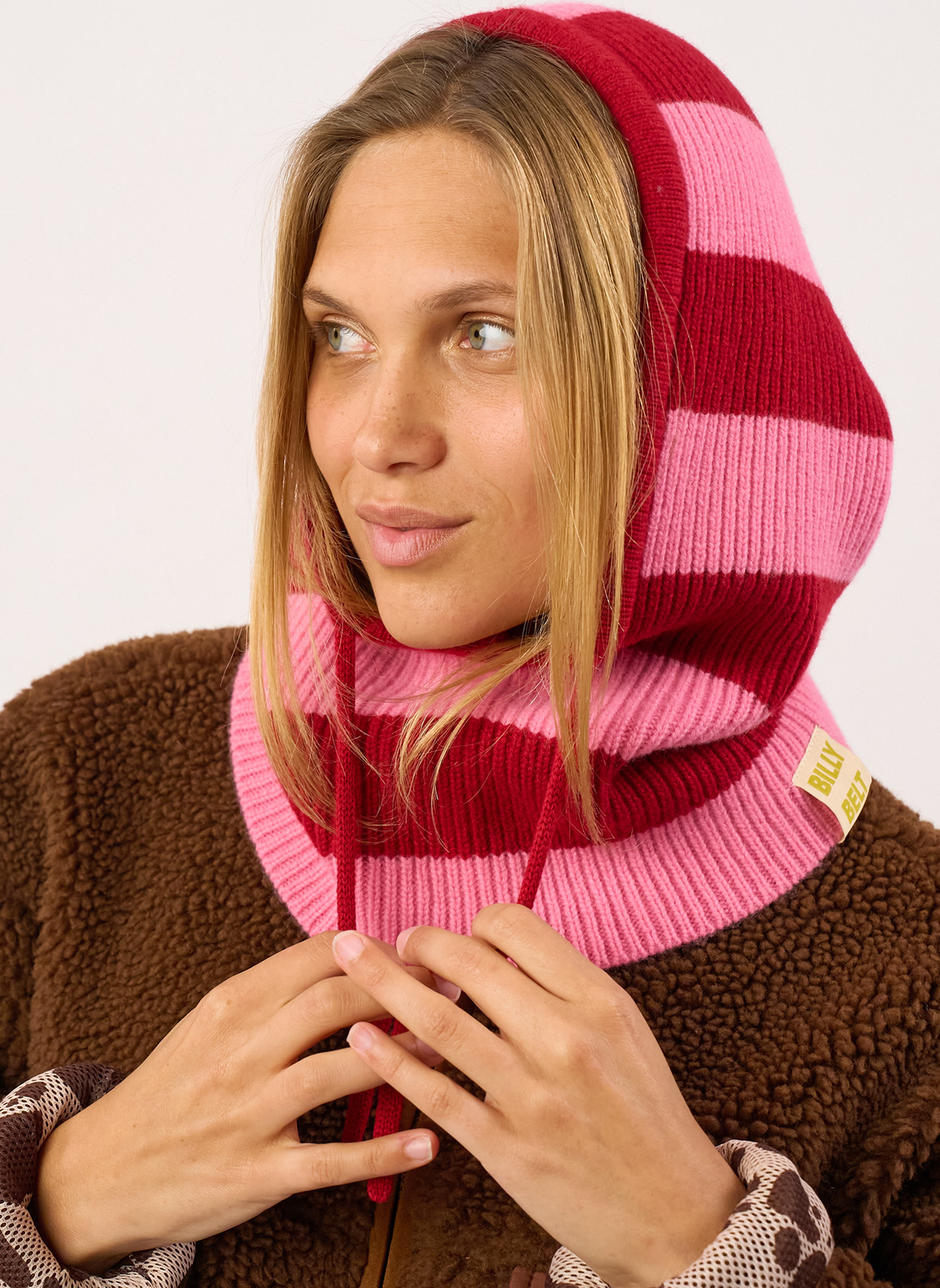 Cagoule en laine BILLYBELT Rose