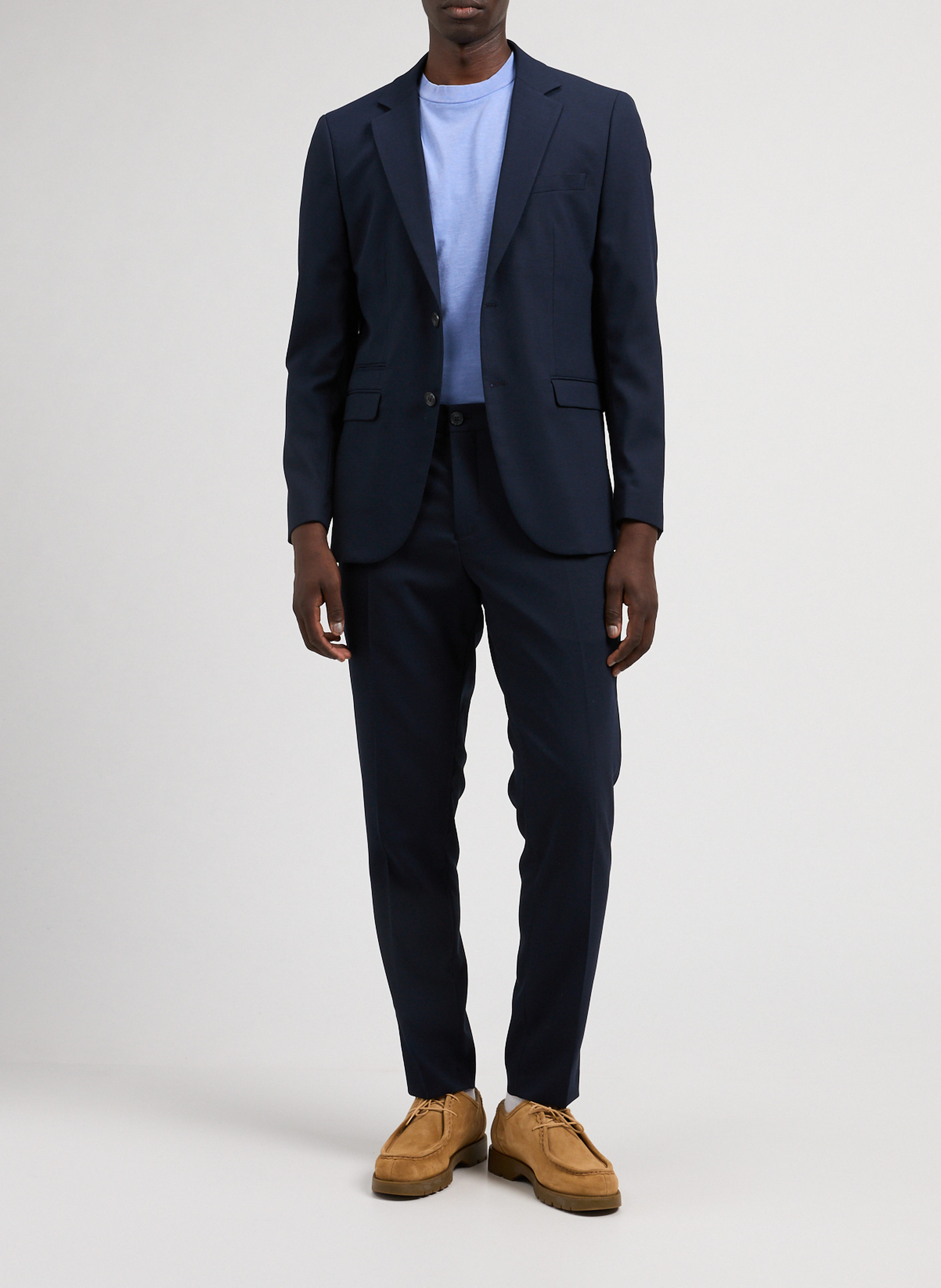 Schmaler Blazer mit mehreren Taschen SELECTED Blau