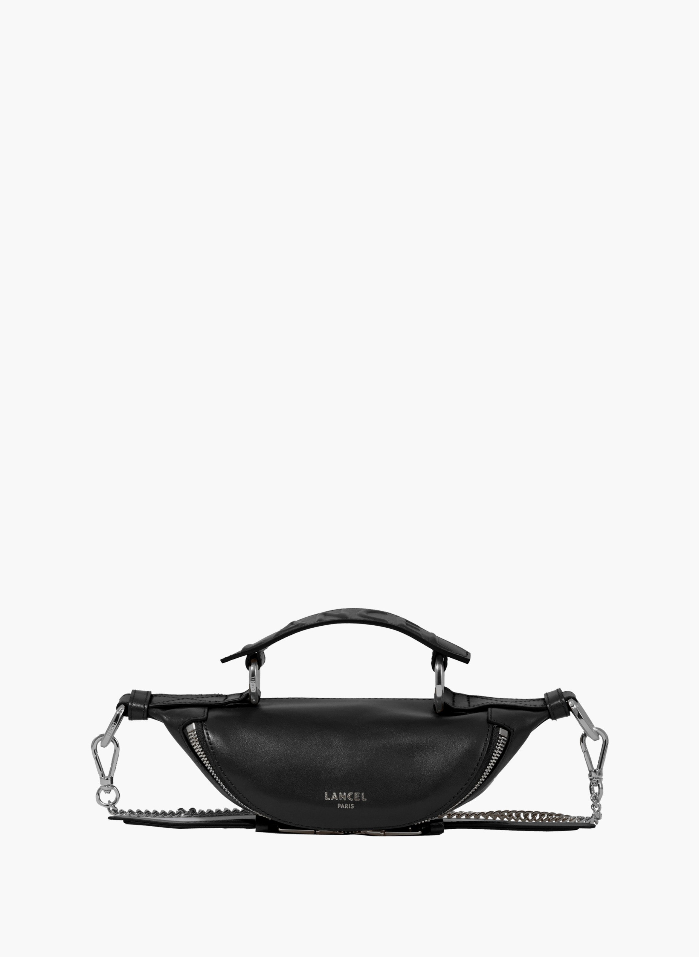 Kleine crossbodytas "Origami" van Lancel in leer. LANCEL Zwart