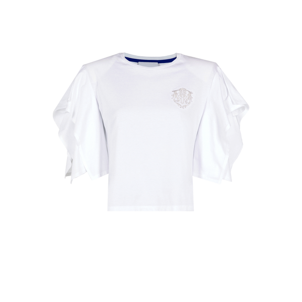 Koché Cotton T-shirt With Puffed Sleeves In White
