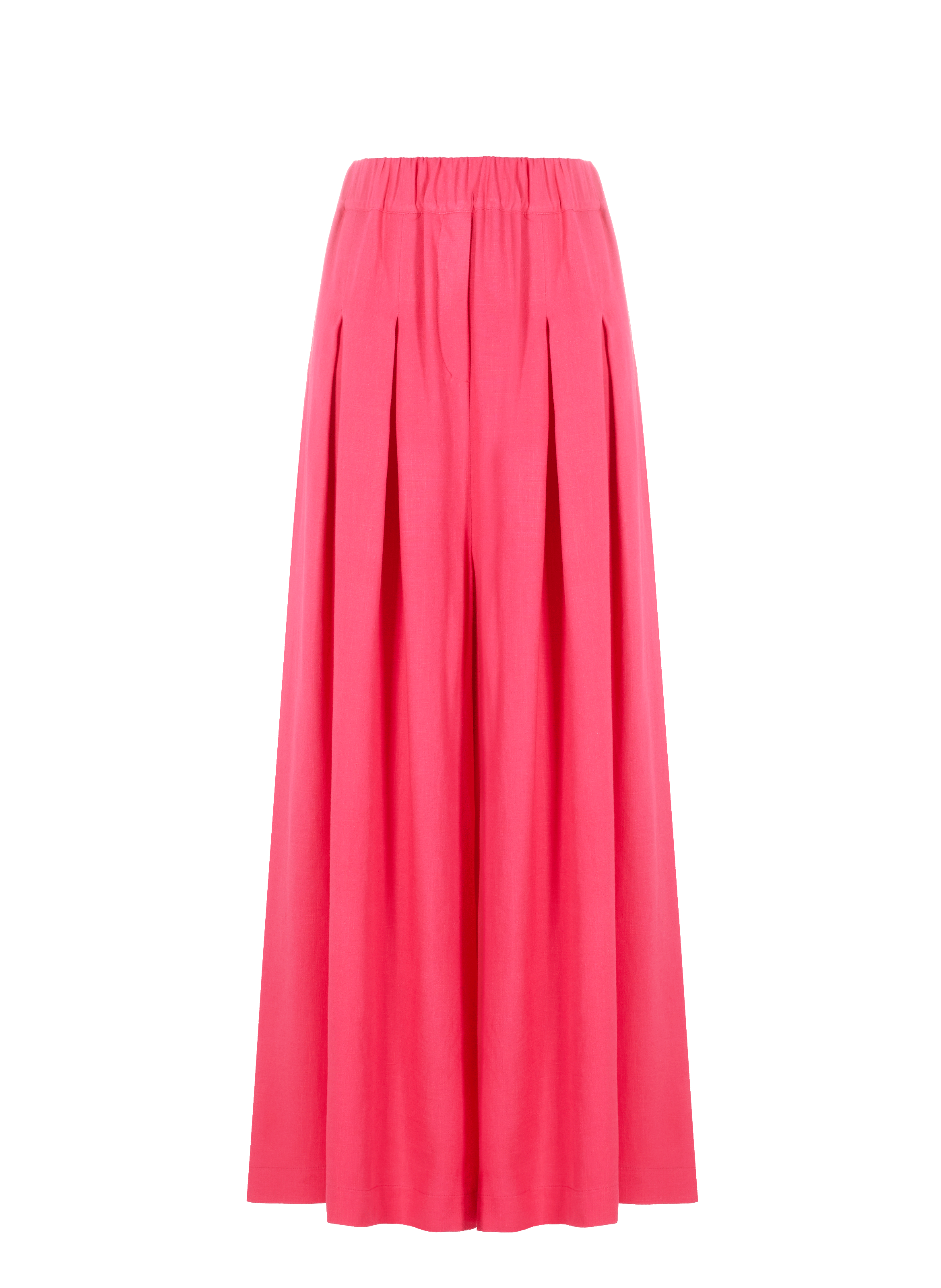 Pantalon large en lin mélangé